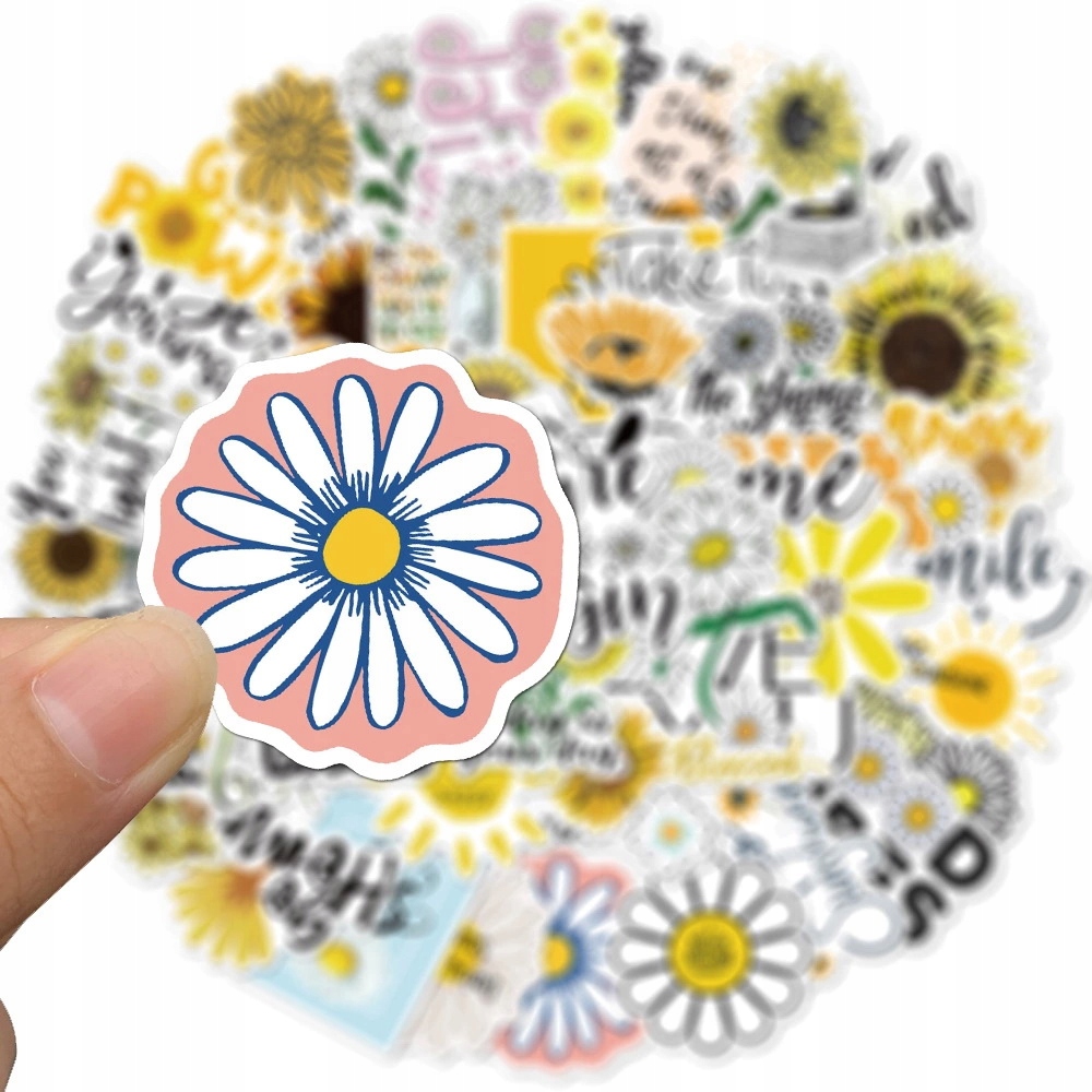 

Wlepy Sticker Bomb Naklejki MIX Rumianek 50szt