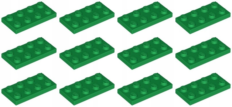 

Lego 3020 Płytka 2x4 zielona Nowa (15g) 12 szt.