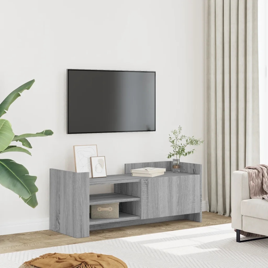 vidaXL Szafka pod telewizor, szary dąb sonoma, 100x35x40 cm