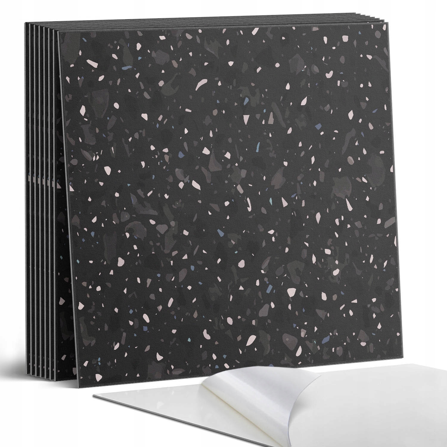 Samolepící nástěnné dlaždice Terrazzo Vinyl v kreativním provedení 9 x 30 x 30 cm