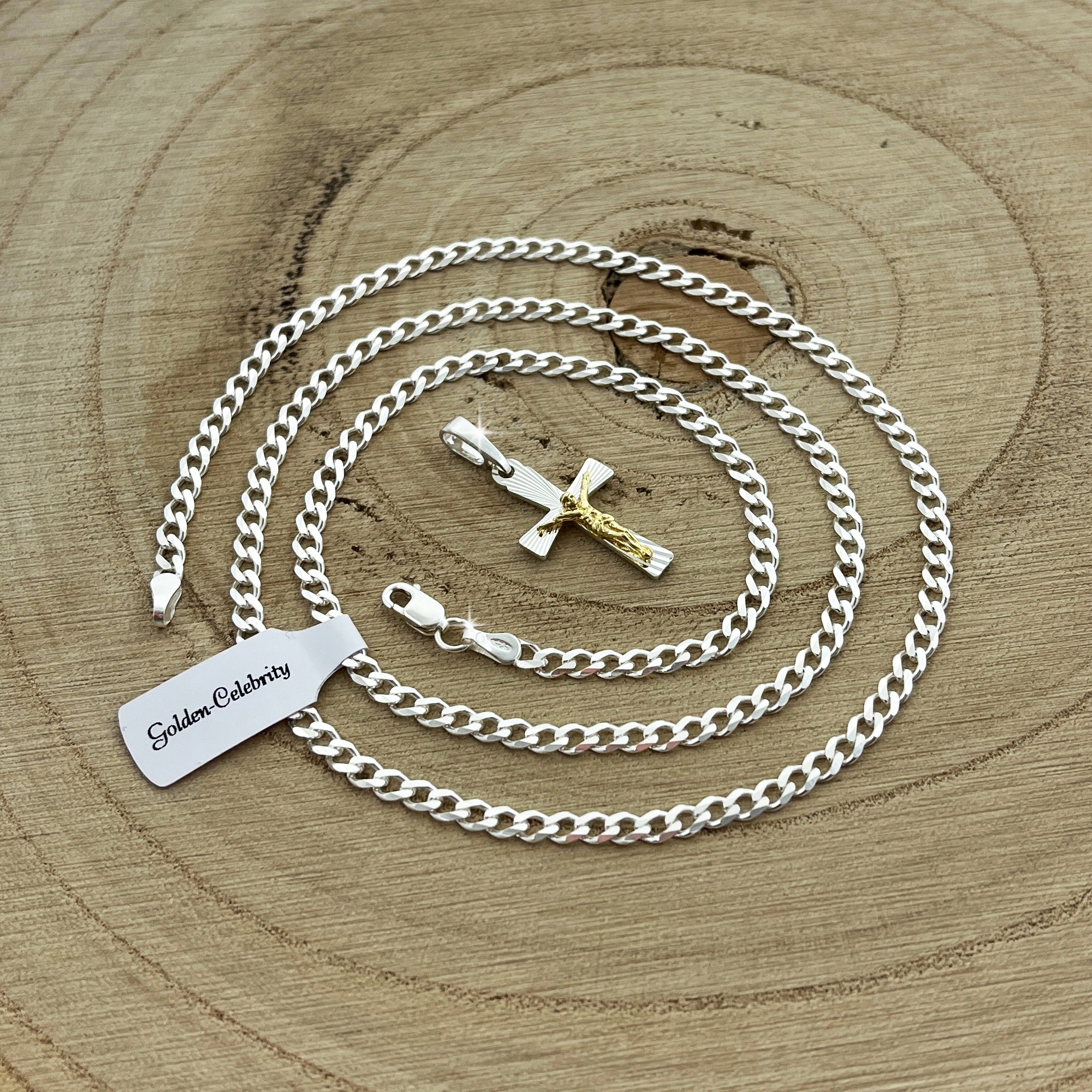 KOMUNIJNY ŁAŃCUSZEK Z KRZYŻYKIEM + GRAWER GRATIS PR. 925 BIERZMOWANIE 55CM Kod producenta srebrny łańcuszek z krzyżykiem na komunię 925