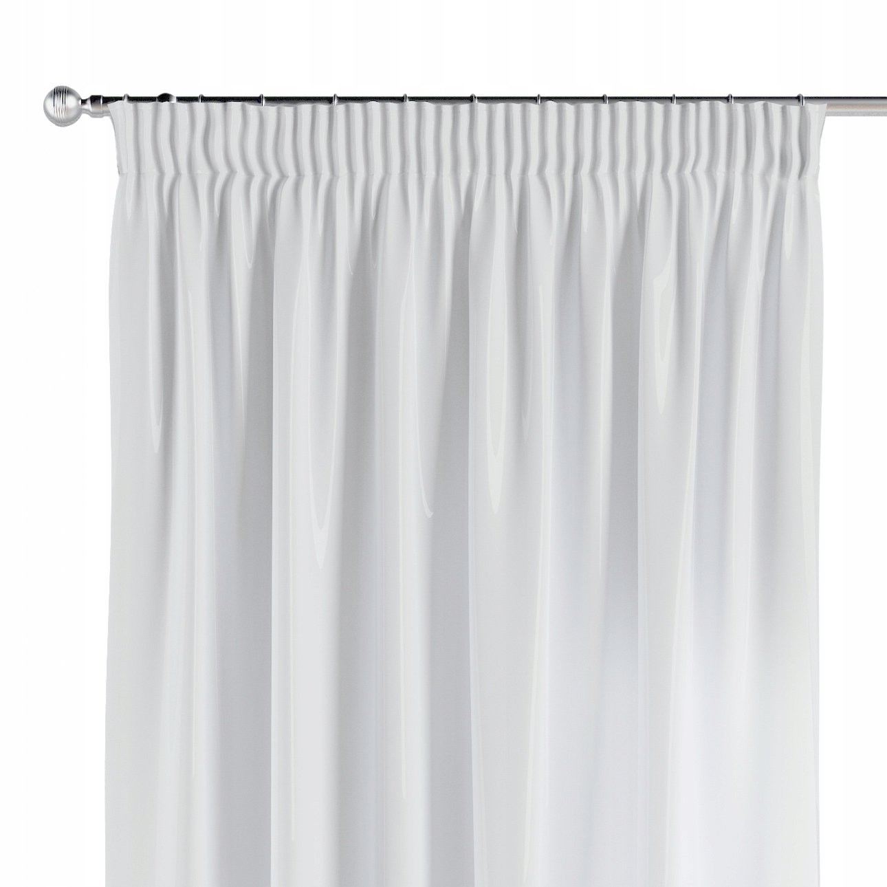 Záves na vlnitej páske 1 ks 130x260 cm biely