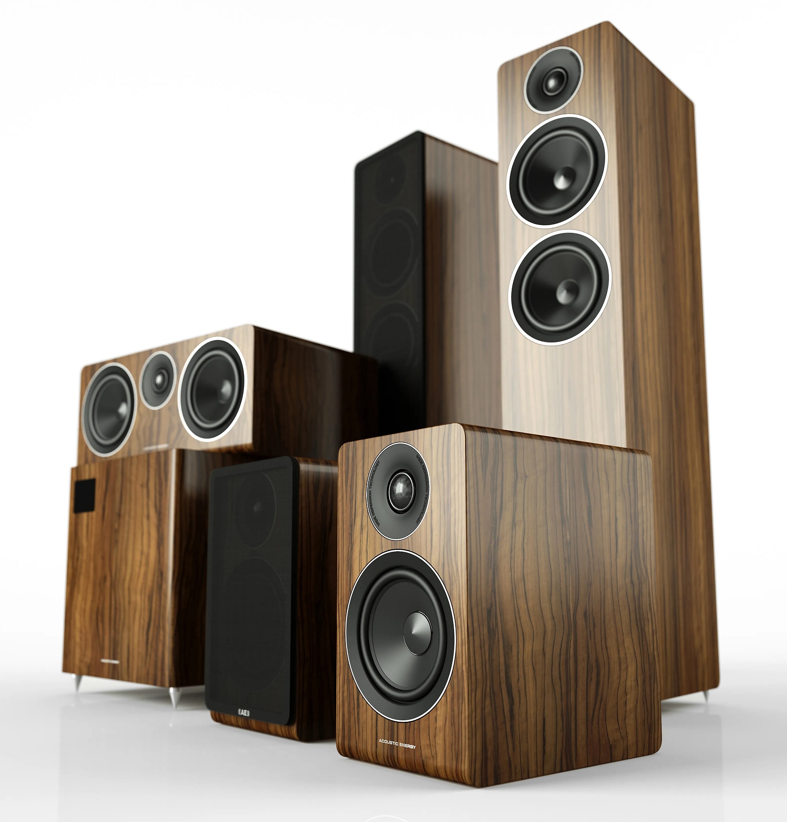 Acoustic Energy Walnut AE109 AE100 AE107 AE108 Úžasné Kino 5.1