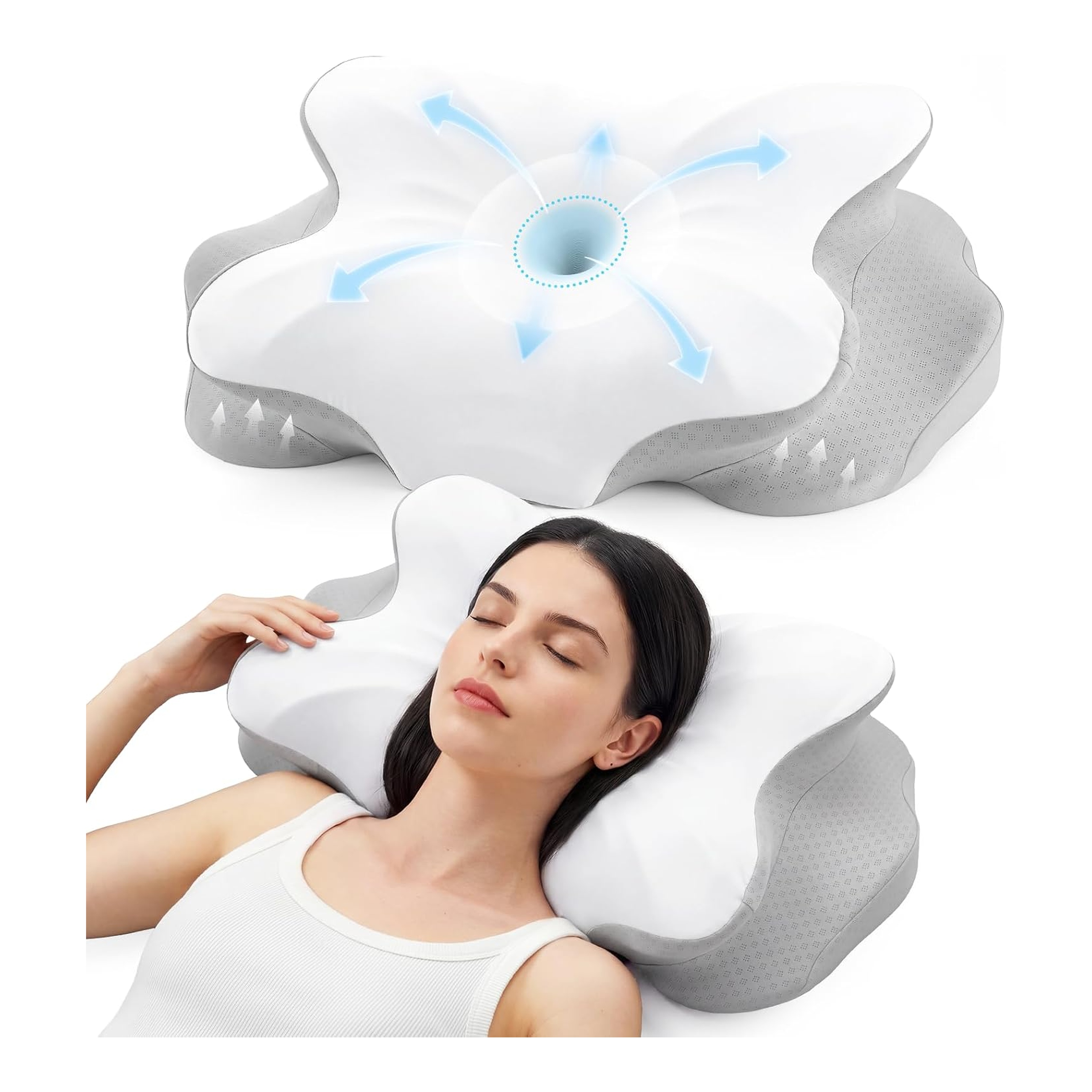 Poduszka pod szyję ergonomiczna pianka z pamięcią ortopedyczna do spania