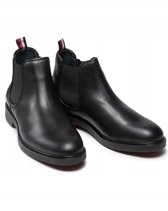 Sztyblety Tommy Hilfiger Model Elevated Rounded Lth Chelsea