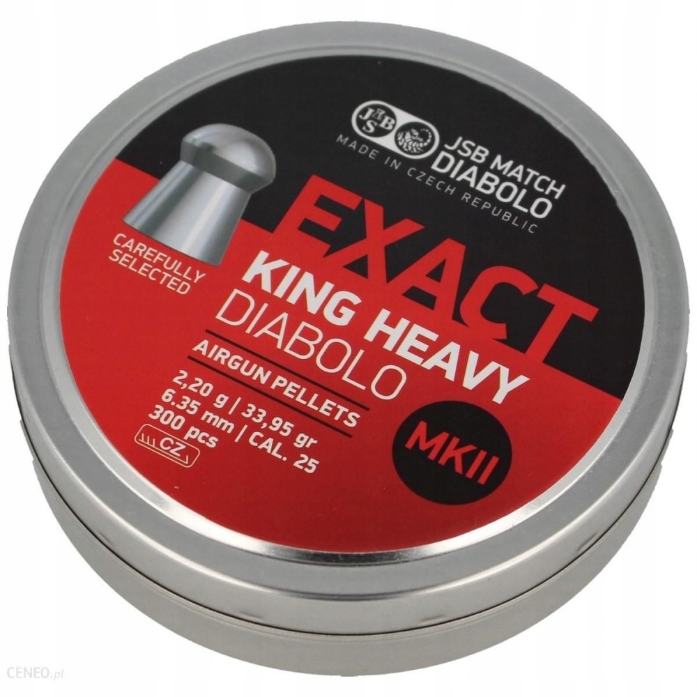 

Śrut diabolo Jsb Exact King Heavy II 6,35 mm 300 s