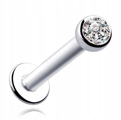 

Labret Cyrkonia Srebrny G Wew. Stal 316L 1,2/8/3