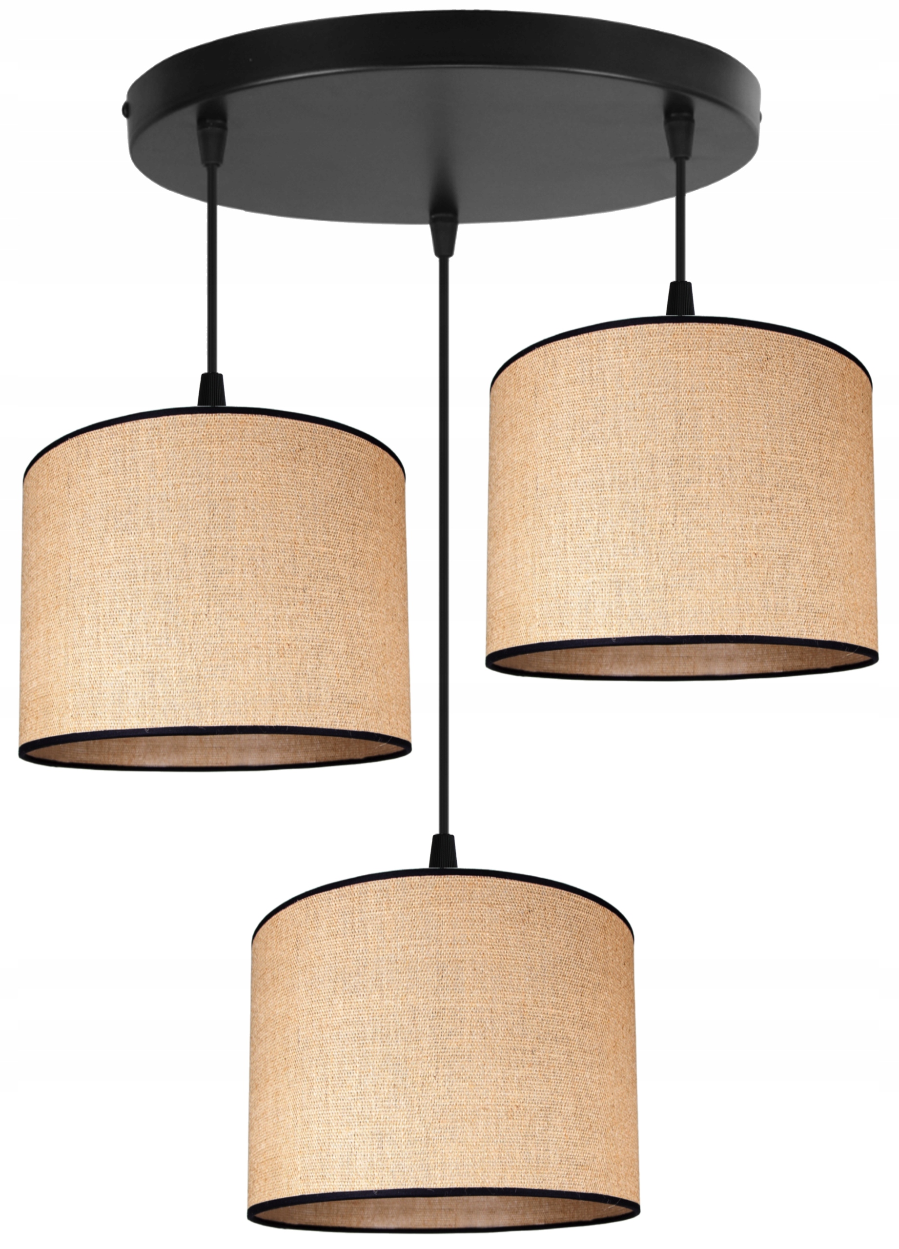 

Lampa Wisząca Sufitowa Żyrandol Abażur Juta Led