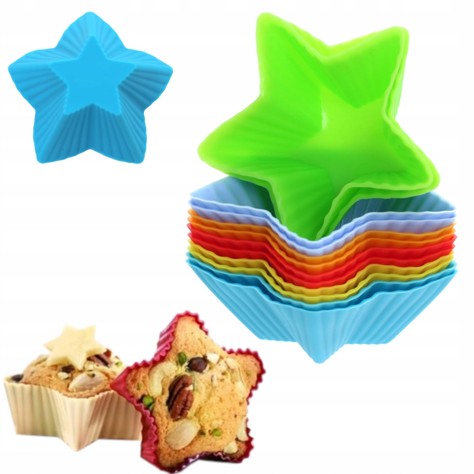 

Świąteczne foremki silikonowe do muffinek 12 szt.