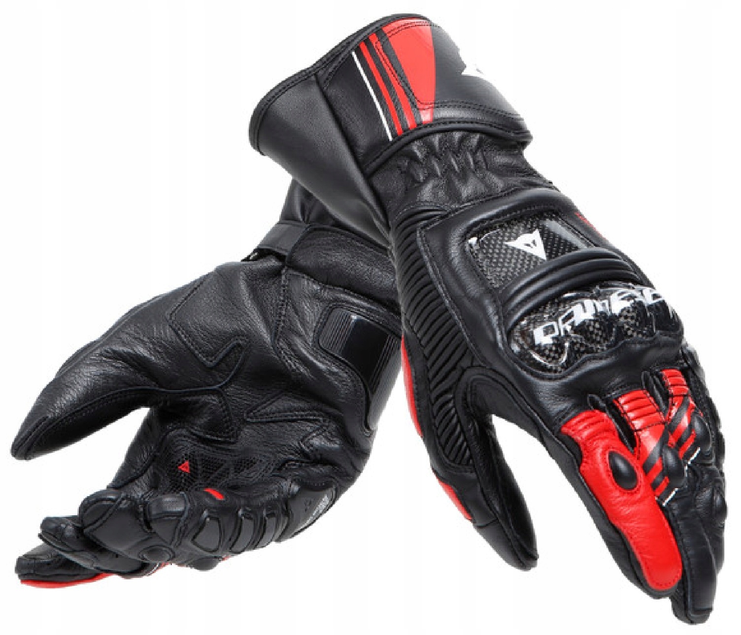 Kožené rukavice Dainese Druid 4 Čierna/Červená/Biela L
