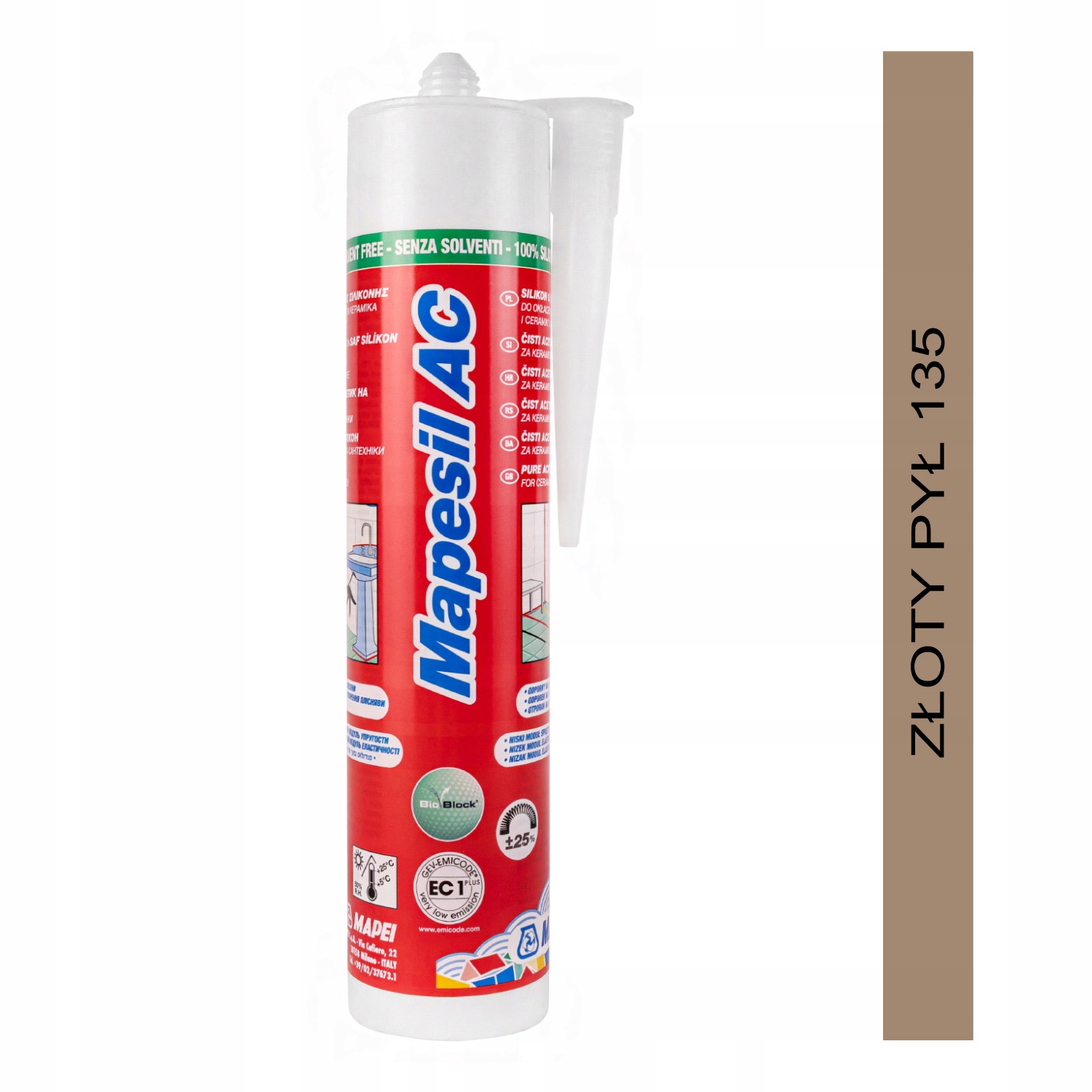 

Silikon Mapei Mapesil Ac złoty pył 135