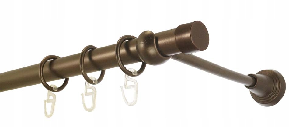 Karnisz metalowy UNO fi 19 pojedynczy 150 cm Średnica drążka 19 mm