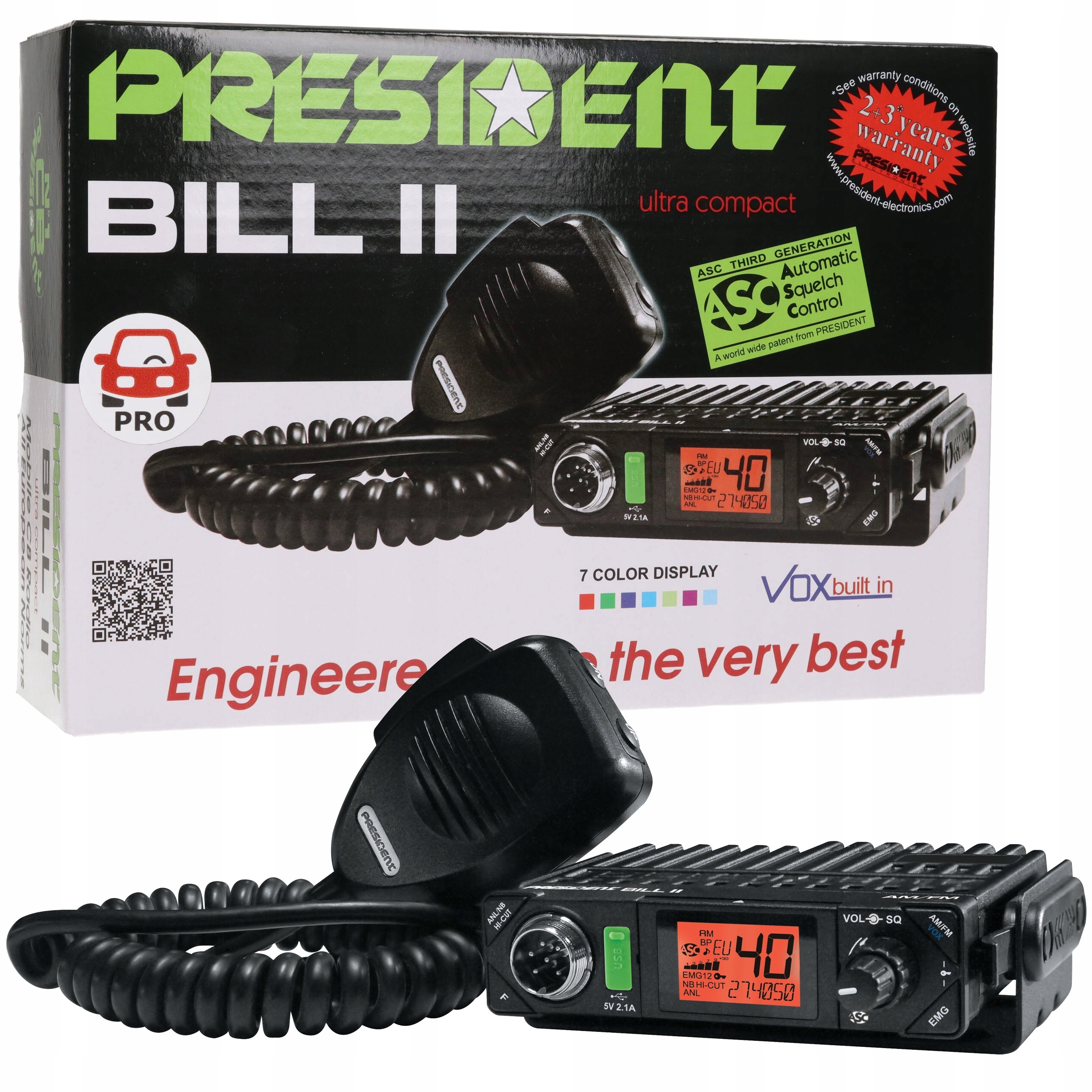 

President Bill mini Cb Radio małe rozmiary Usb A6P