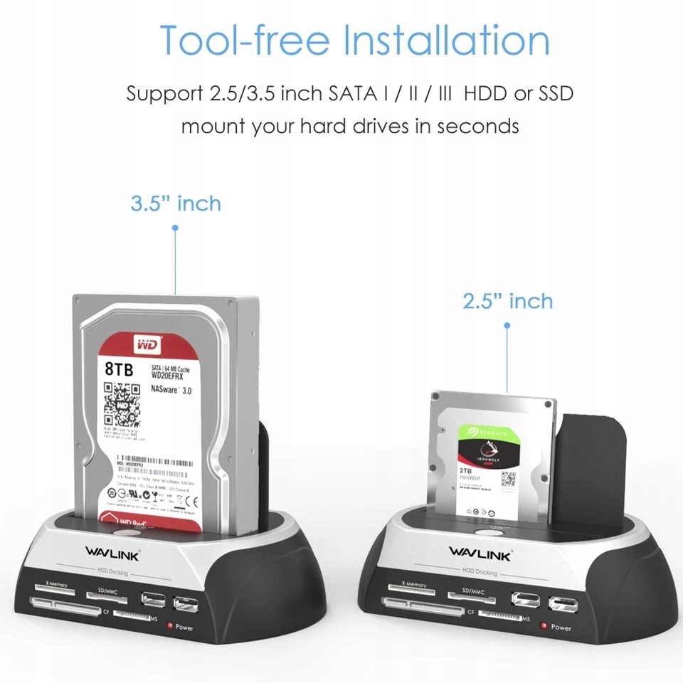 Czytnik, stacja dokująca, backup, karty, USB !!! EAN (GTIN) 6955362030285