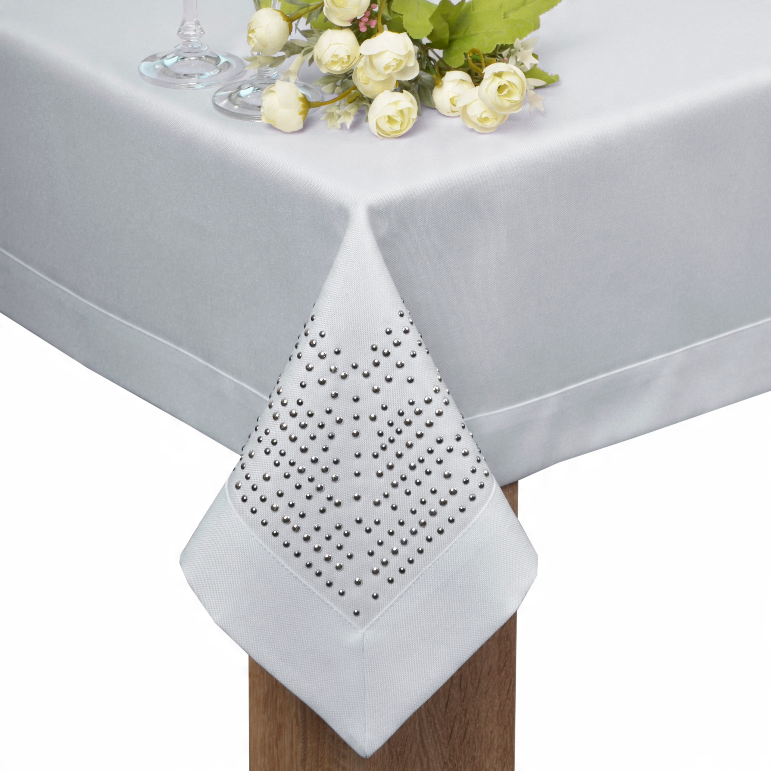 

obrus Panama Decor dżety 260x140 jasny szary