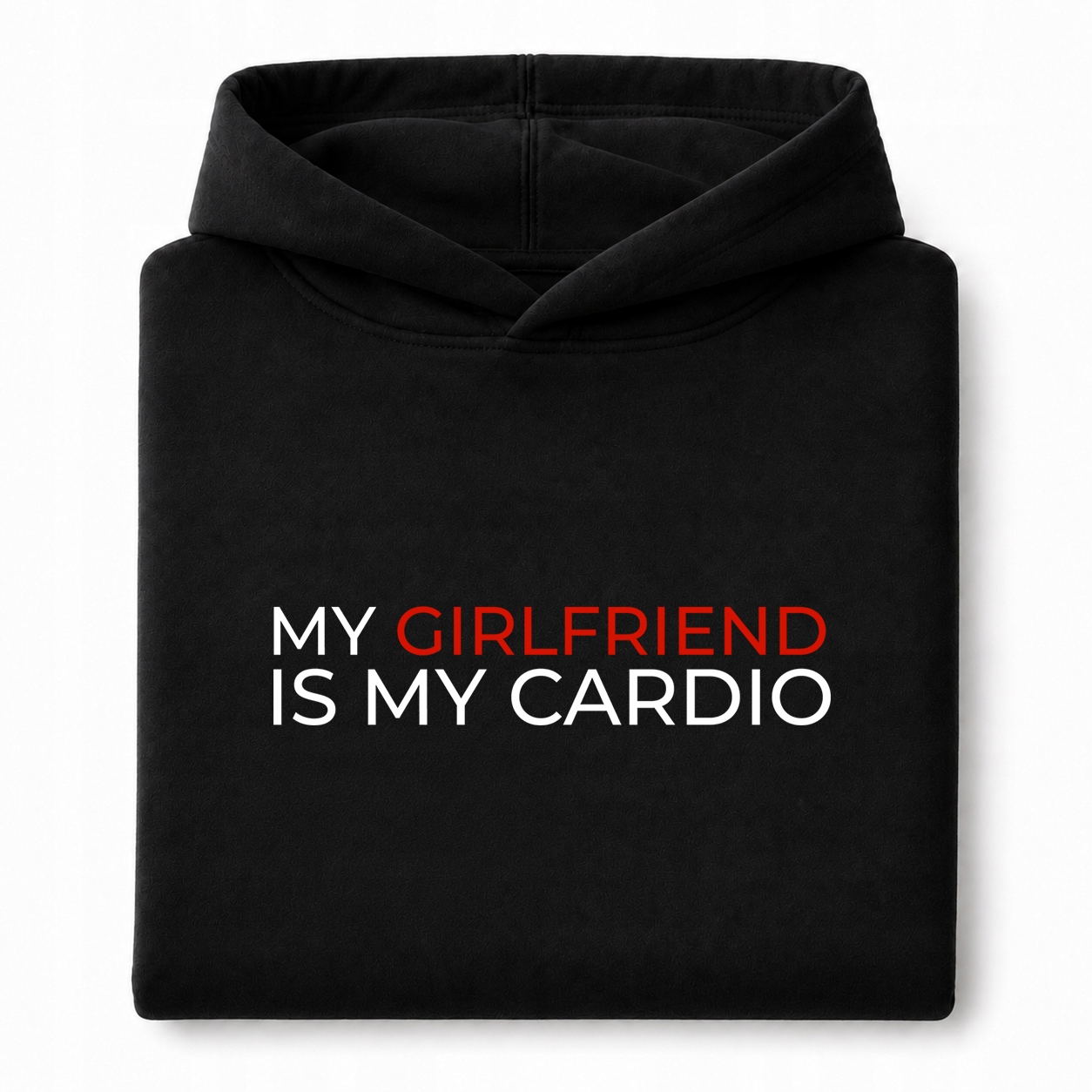 Mikina S Kapucí S Výšivkou My Girlfriend Is My Cardio S