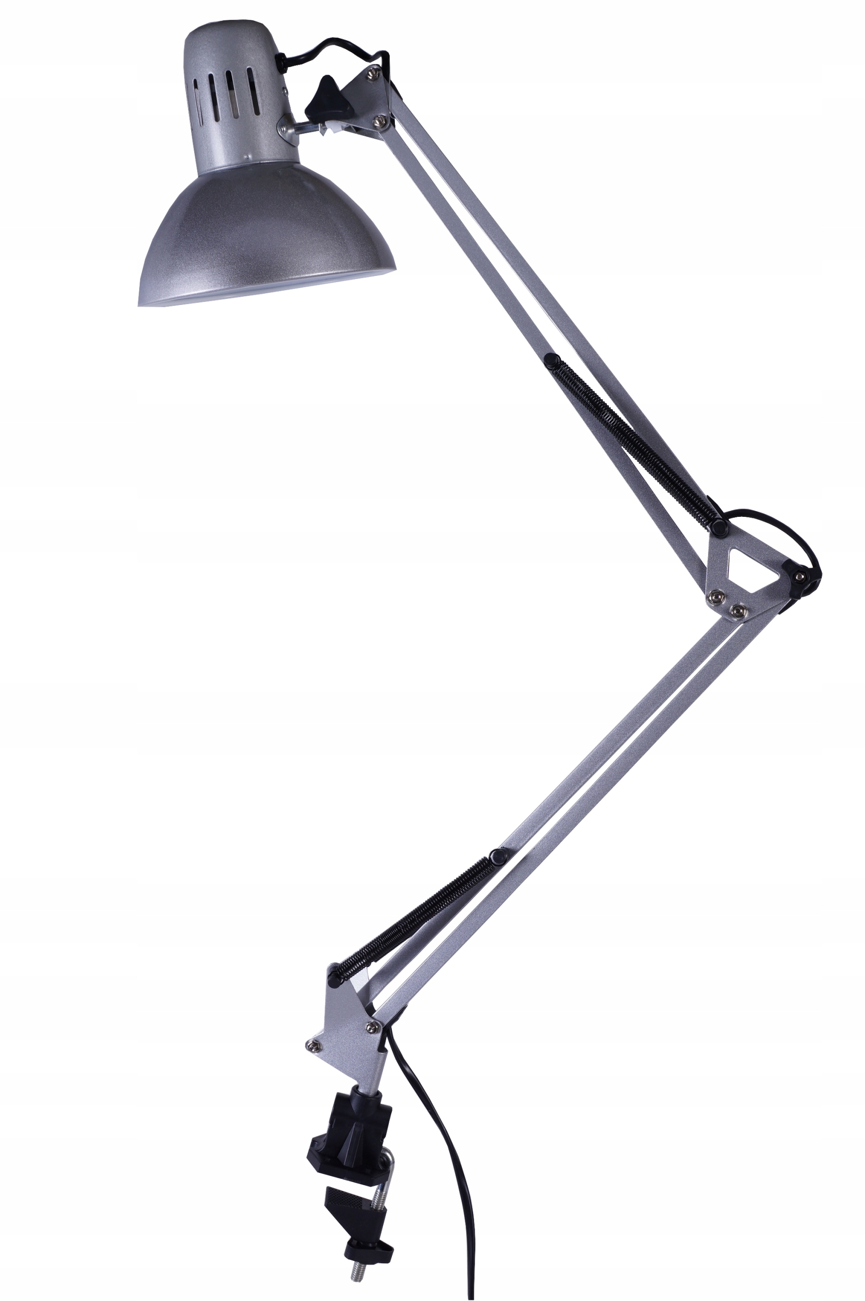 

Lampka biurkowa kreślarska Srebrna E27 przykręcana