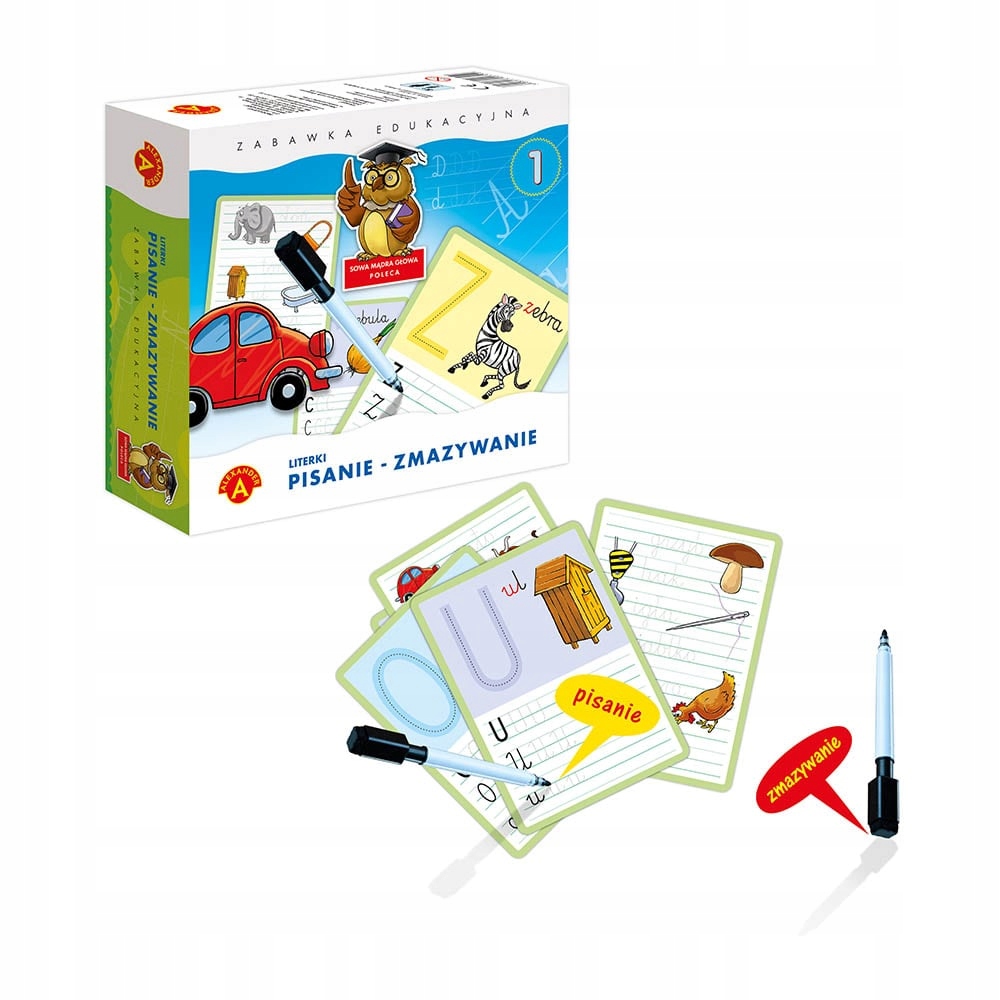 GRA EDUKACYJNA LITERKI PISANIE ZMAZYWANIE