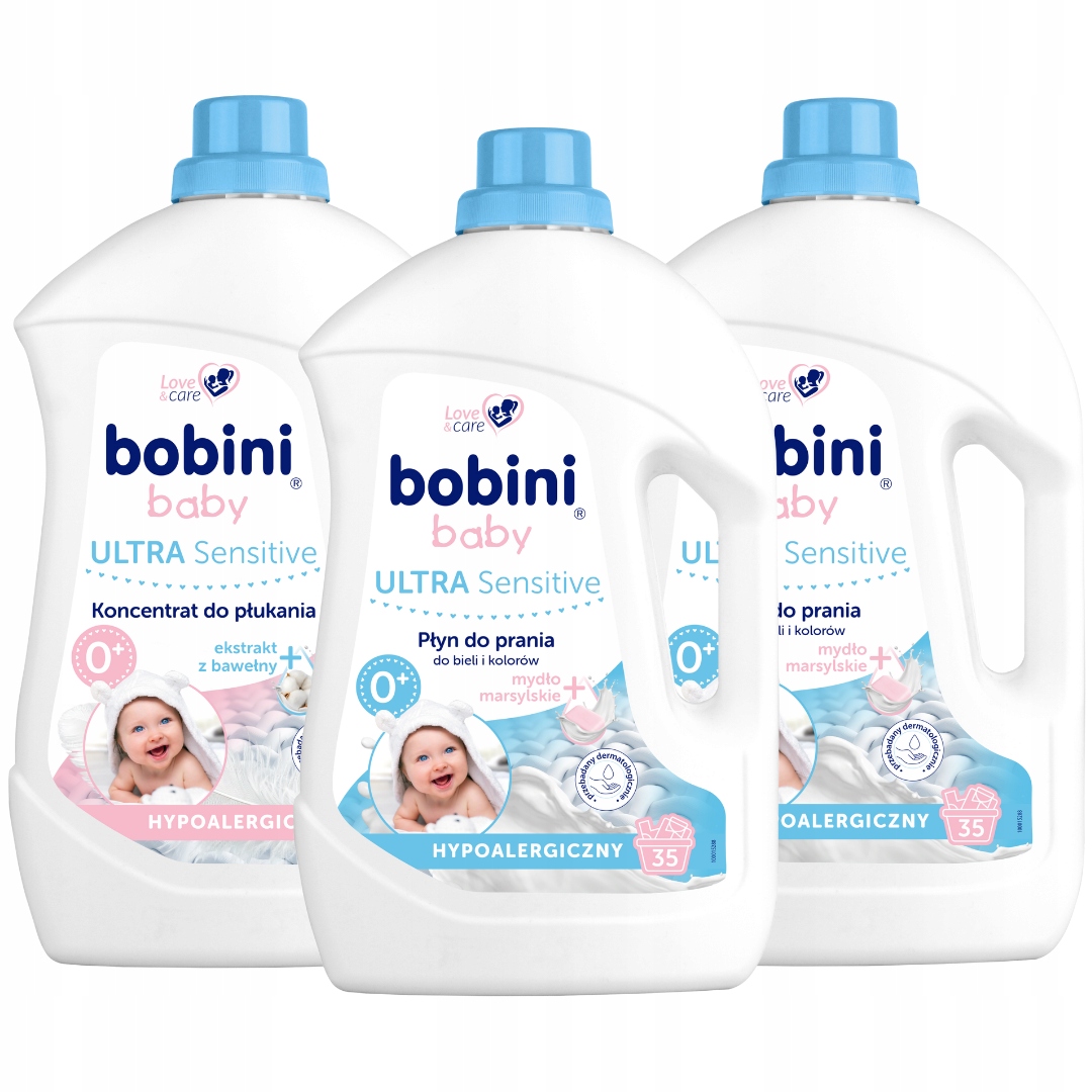 Levně Bobini Tekutý prací prostředek na oplachování tkanin pro děti 7,5 l, 70 praní 71 praní