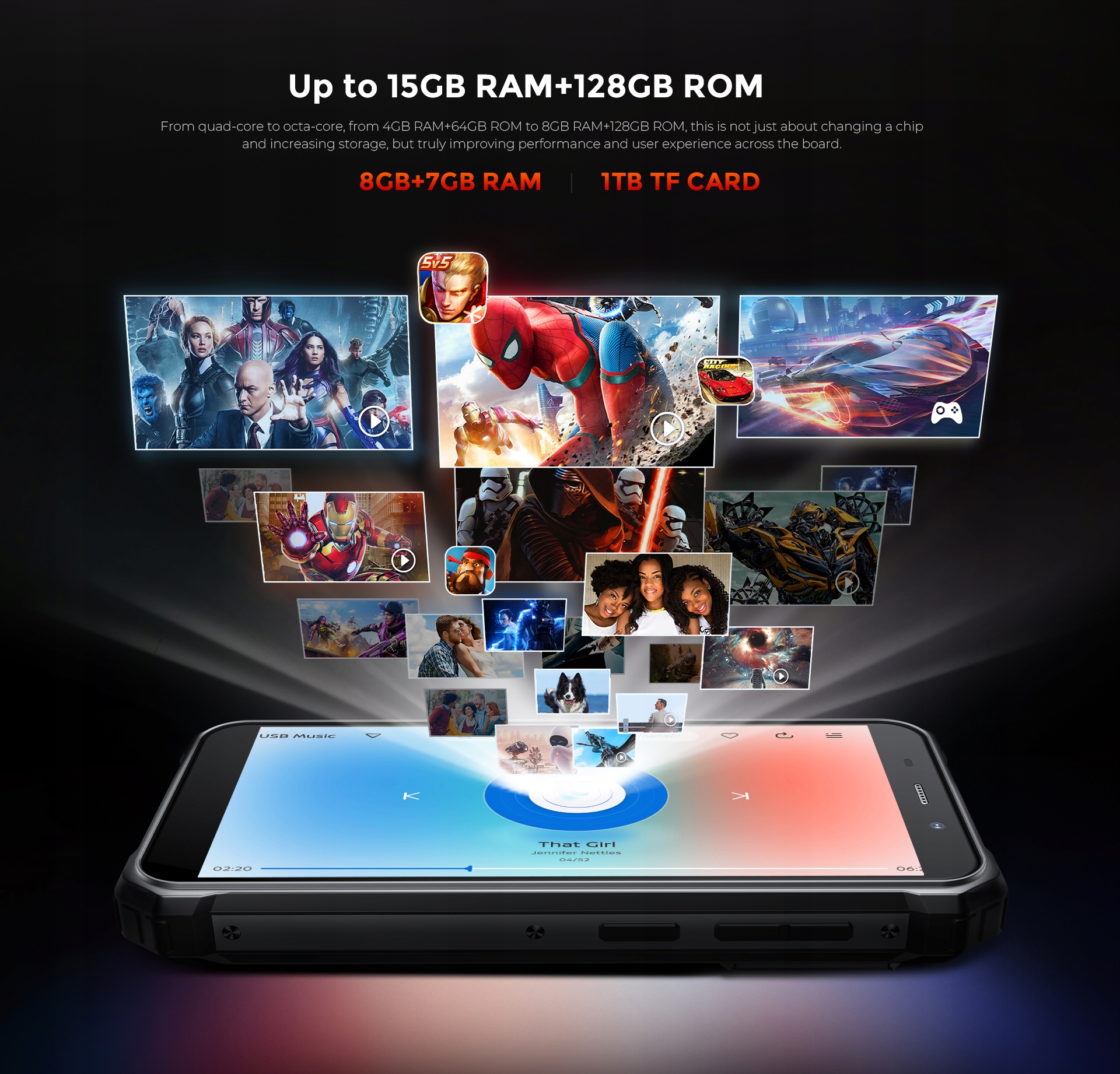 FOSSiBOT F101 PRO 8 Go de RAM 128 Go de ROM 10600 mAh 24 MPx IP68 IP69K ANDROID 13 PL Type Smartphone