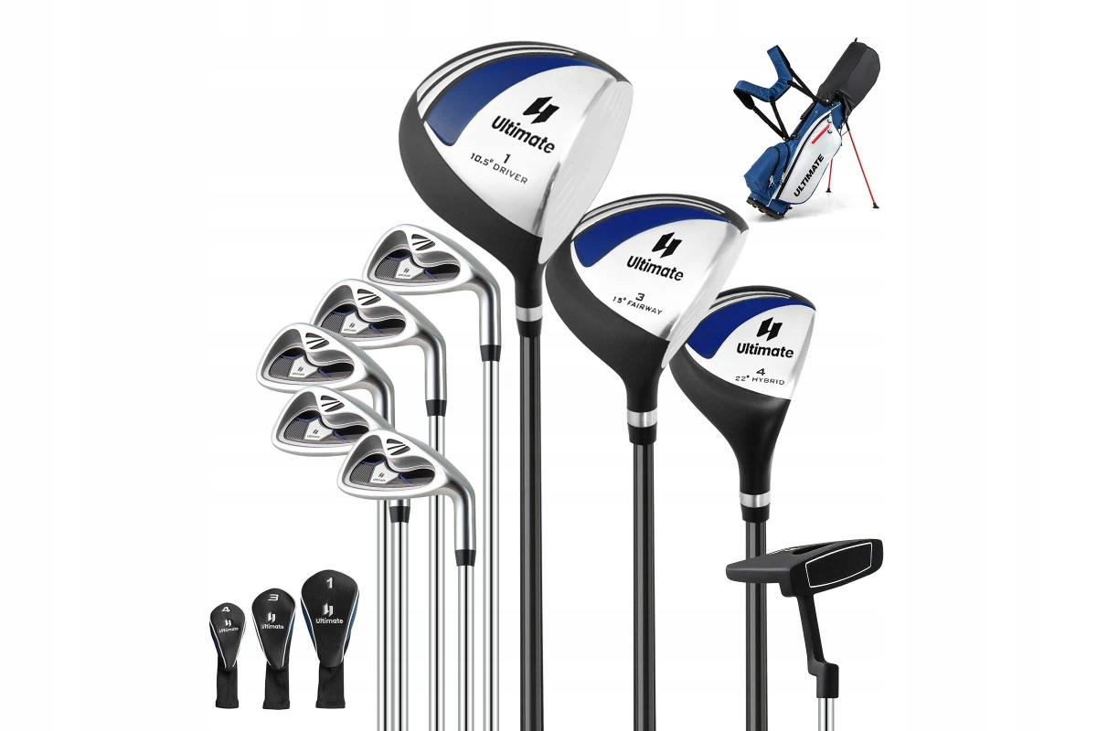 Zestaw męskich kijów golfowych z torbą 9 sztuk Zestaw do gry w golf