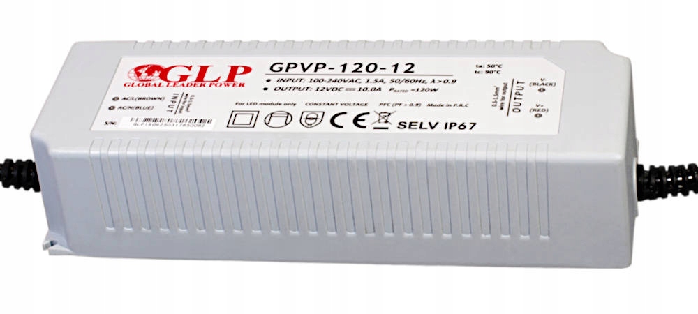 Tápegység Led szalagokhoz 24V/5A, CV, Pfc GPVP-120-24
