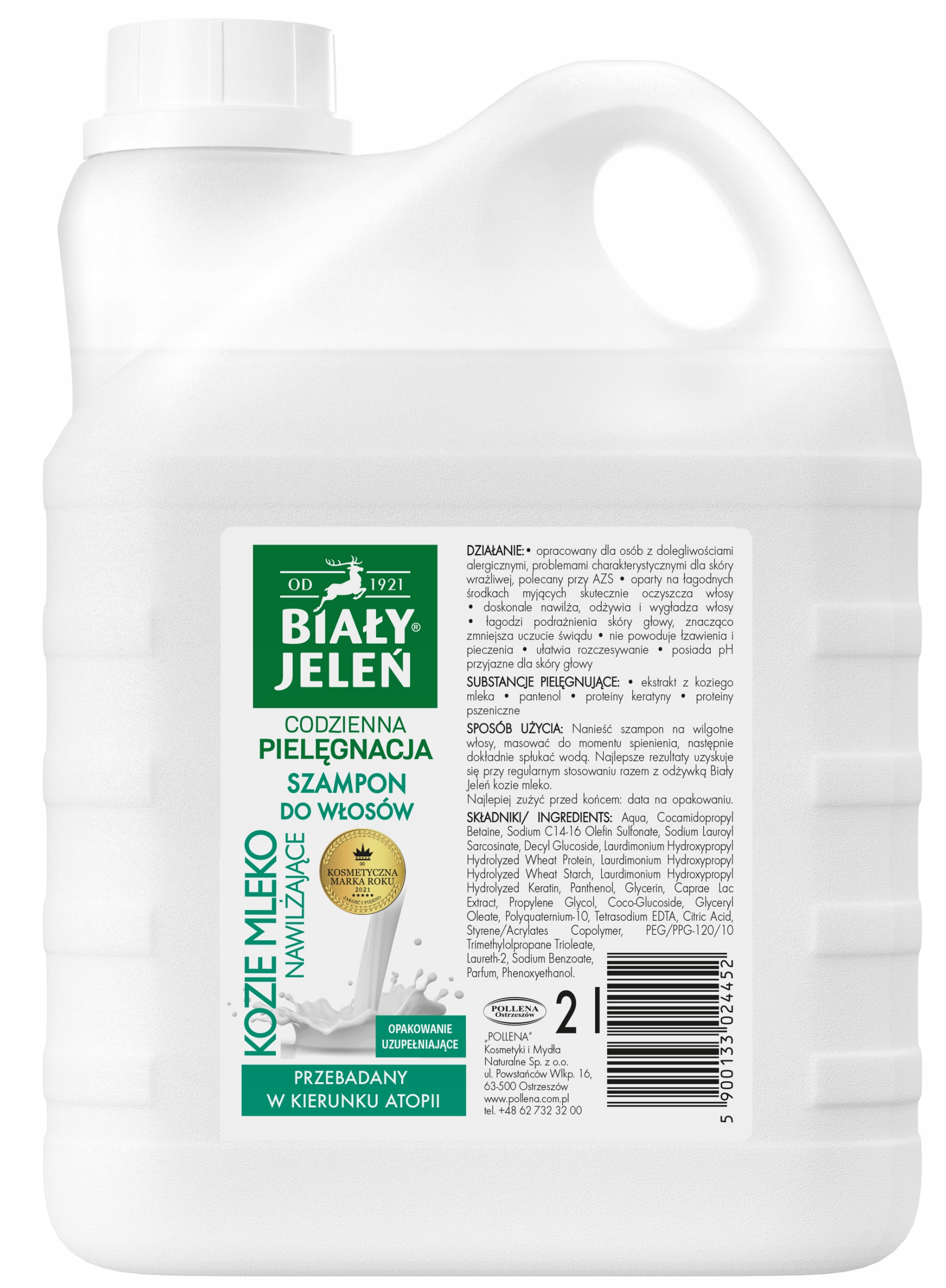 Šampon Kozí mléko BIAŁY JELEŃ - zásoba 2l za 272 Kč od Ostrzeszów - Allegro  - (13395705055)