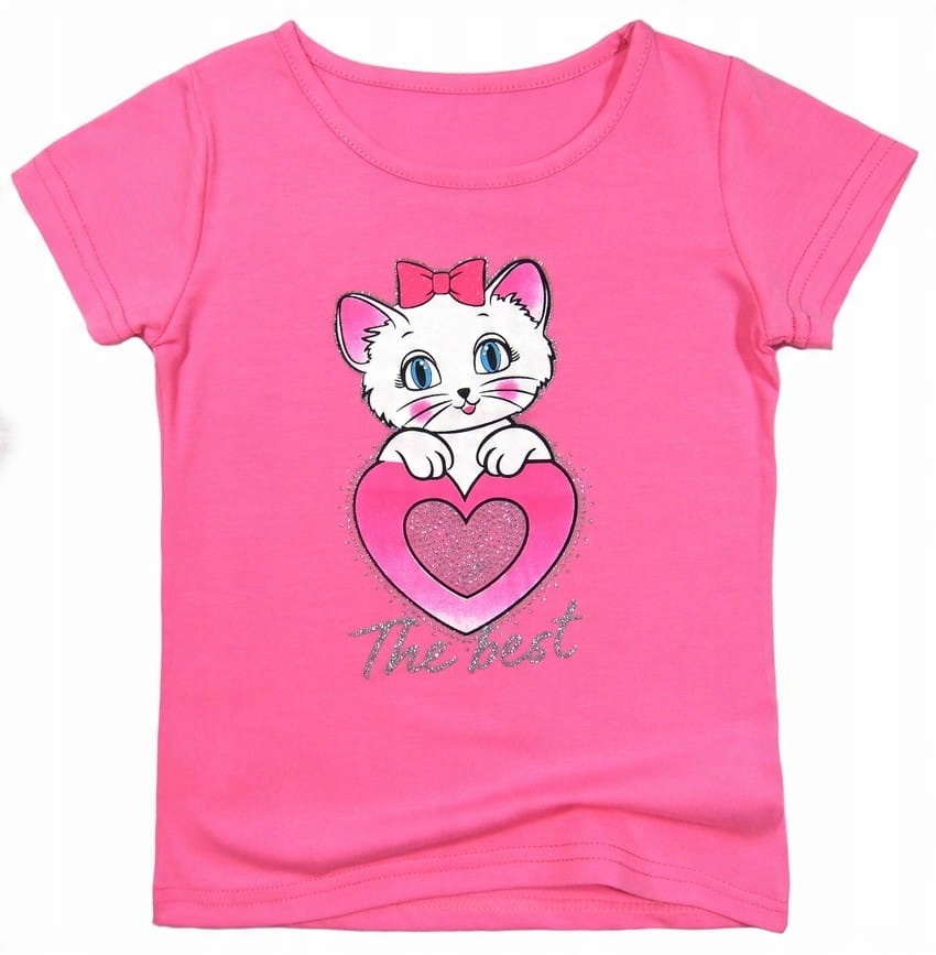 

Bluzka dziewczęca Kotek bawełna The Best 3/4Y pink