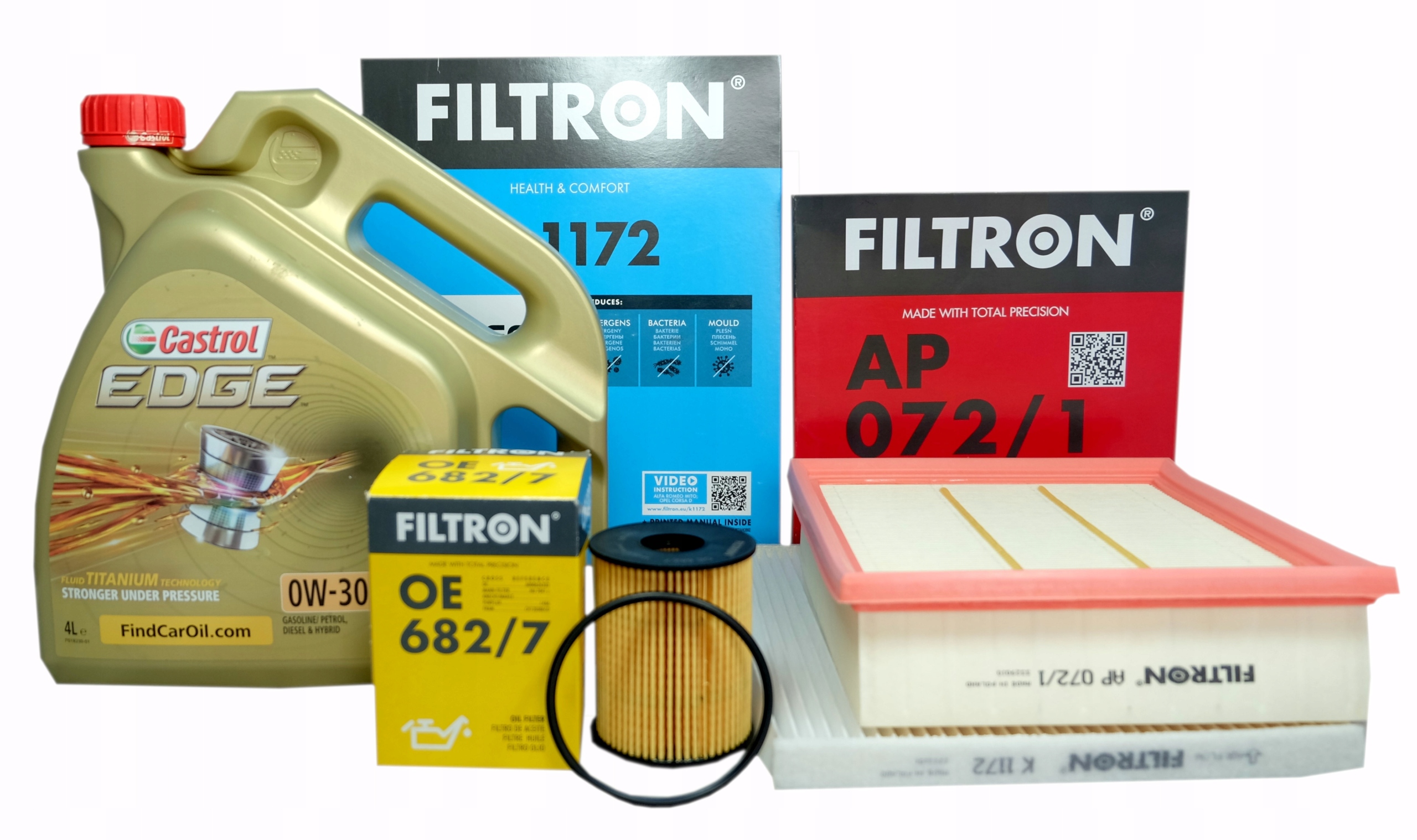 3 x Filter Olej 0W30 Castrol Edge Opel Corsa E 1.3 75 95 Cdti 14-