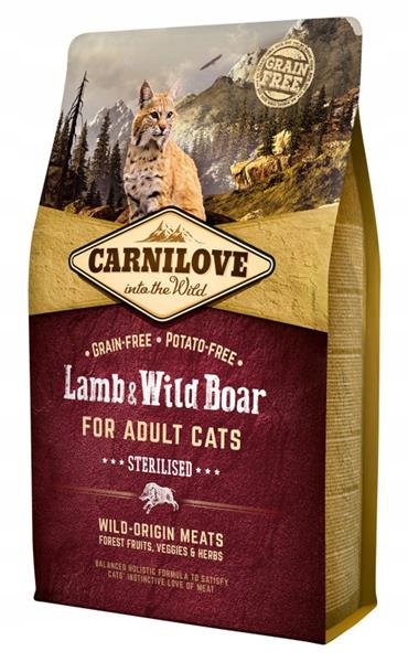 Levně Krmivo Carnilove Sterilised Adult Cats Lamb & Wild Boar 2kg
