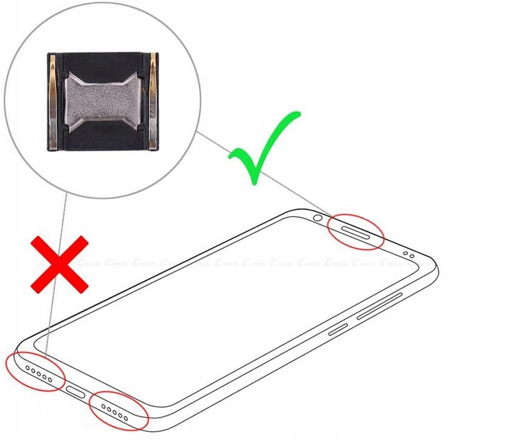 GŁOŚNIK ROZMÓW HUAWEI P SMART PSMART SIATKA + KLEJ Producent Inna