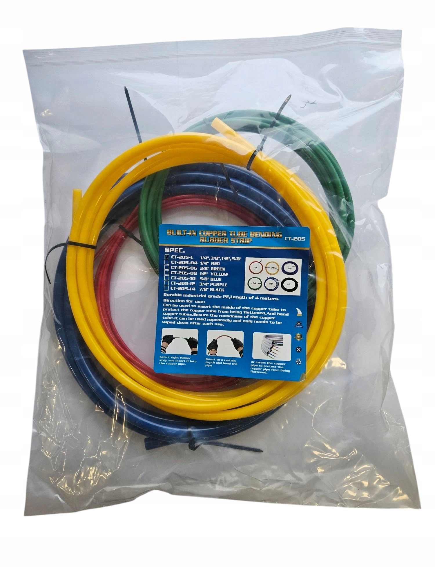 Vložky pro ohýbání trubek CT-205-L ohýbačka 1/4", 3/8", 1/2",5/8" komplet