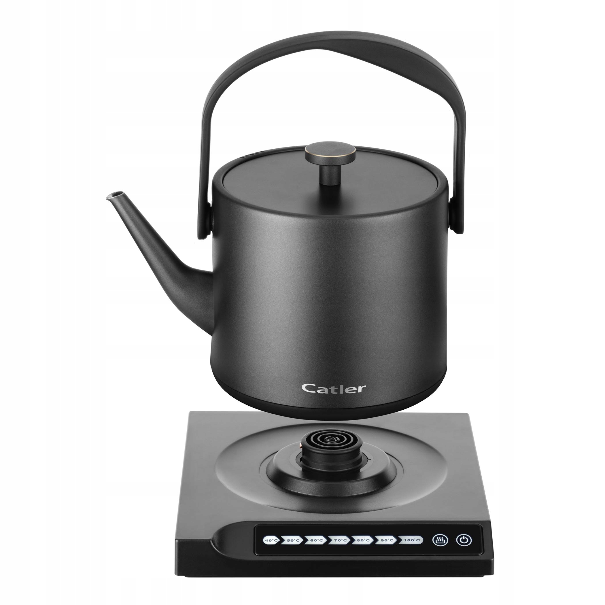 Metalowy Imbryk Czajnik Zaparzacz do Herbaty 0,6L Reg. Temp Czarny