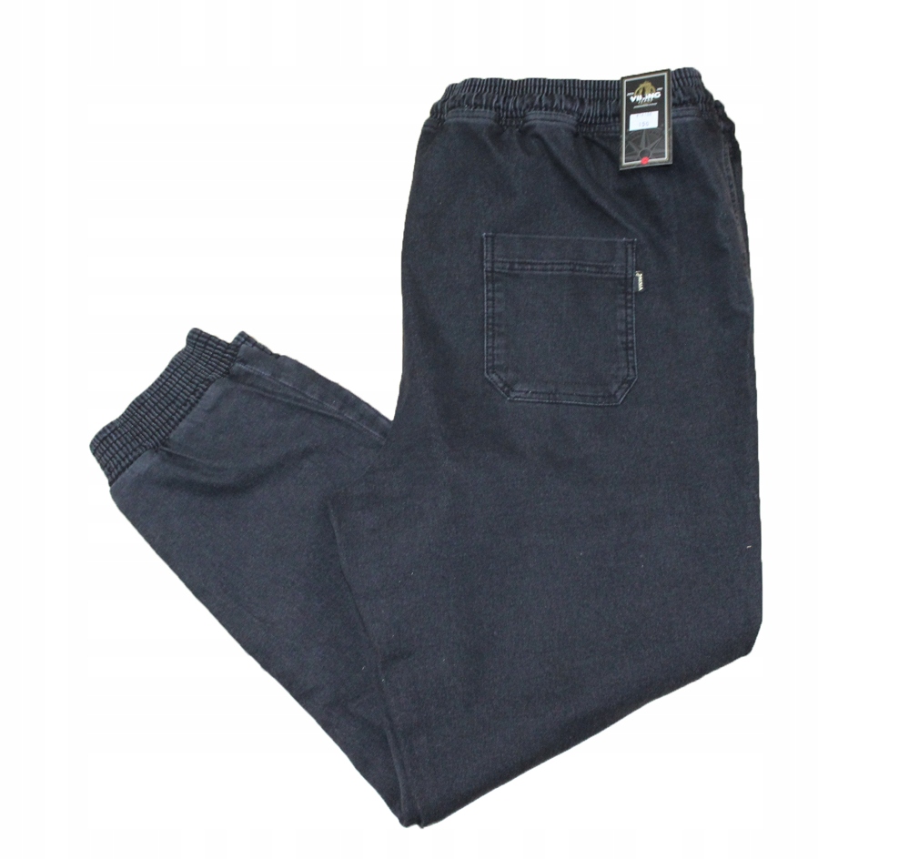 11XL Viking Velké Jogger Tepláky Baggy Jeans Strečové Černé