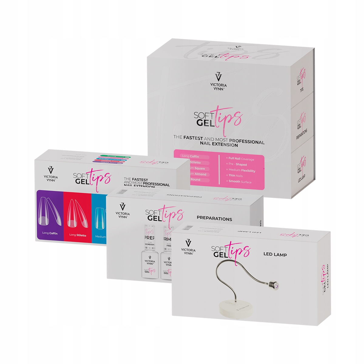Startovací sada Victoria Vynn Soft Gel Tips Starter Kit Short Round
