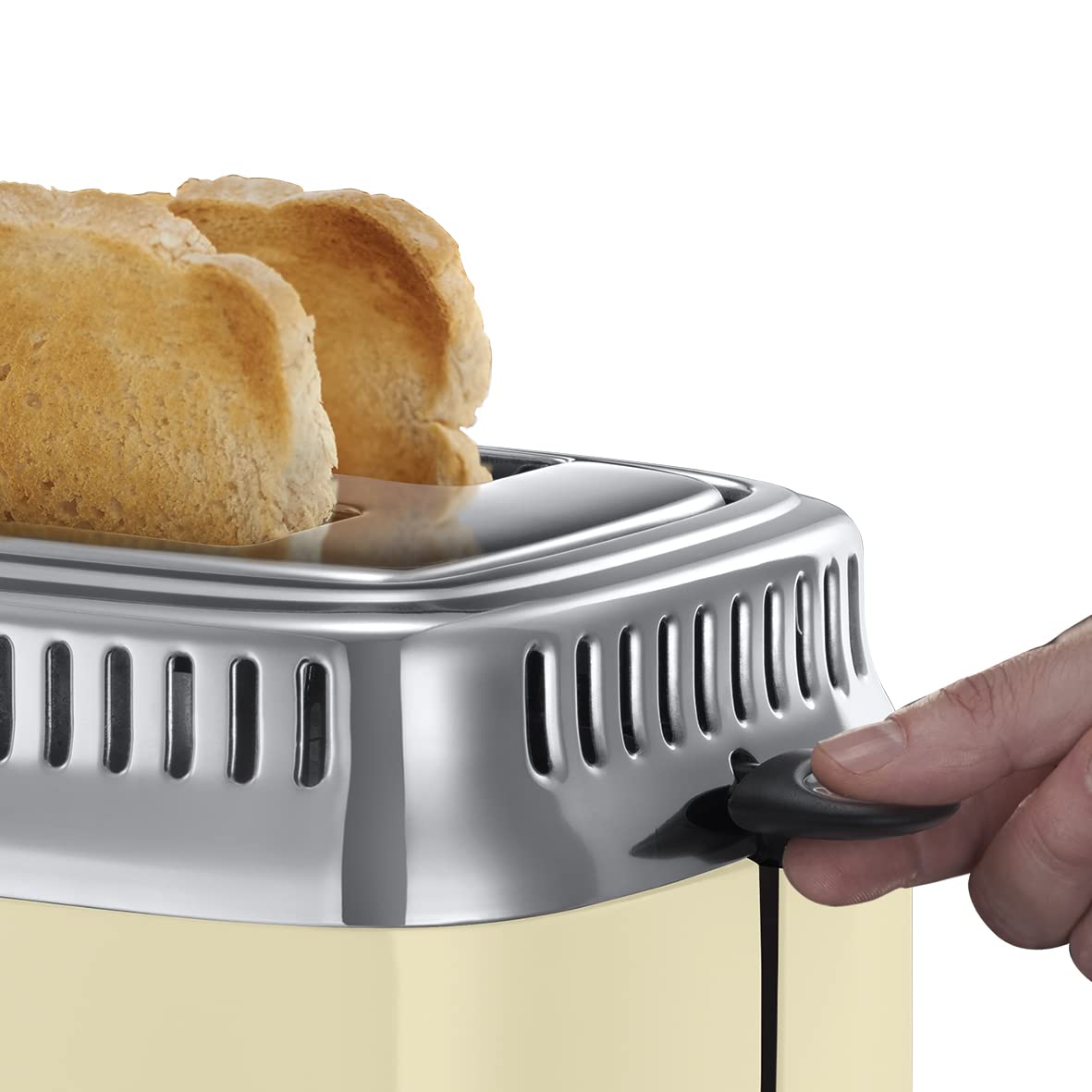 RUSSELL HOBBS Toster Retro Kremowy Stalowy 2 Kromki 1300W 6 Stopni — miniatura 6