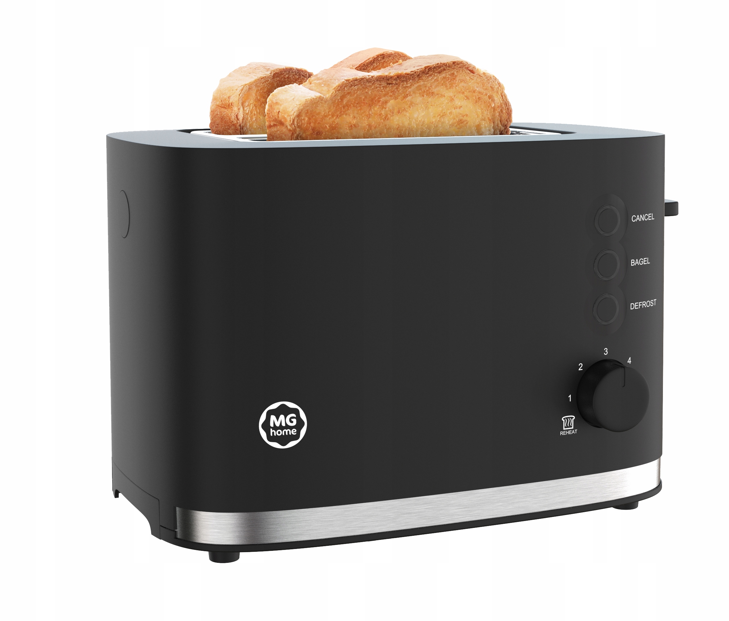 Toster opiekacz do kanapek 4w1 szeroki otwór na 2 tosty czarny 870W Defrost