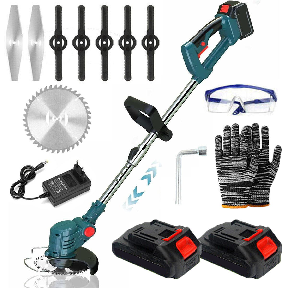 Aku Vyžínač Elektrická Křovinořez 2xAKU Křovinořez Na Trávy