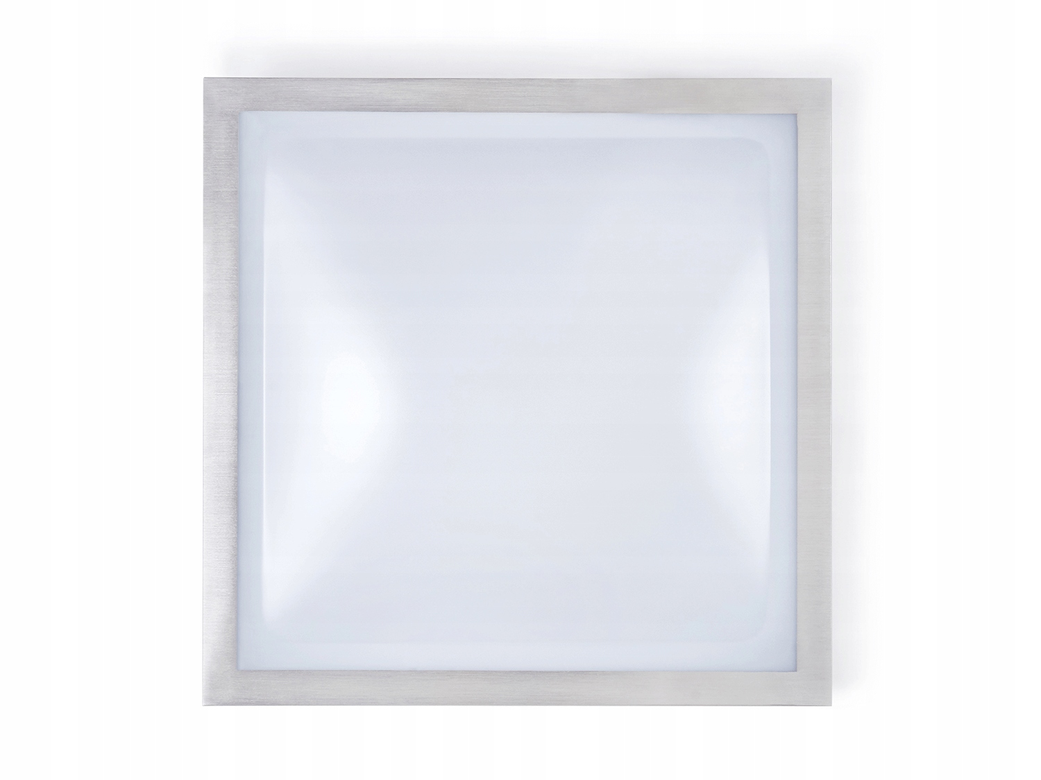 PLAFON NATYNKOWY KWADRAT SREBRNY 2XE27 +2x ŻARÓWKA LED 10W 6000K Marka SuperLED