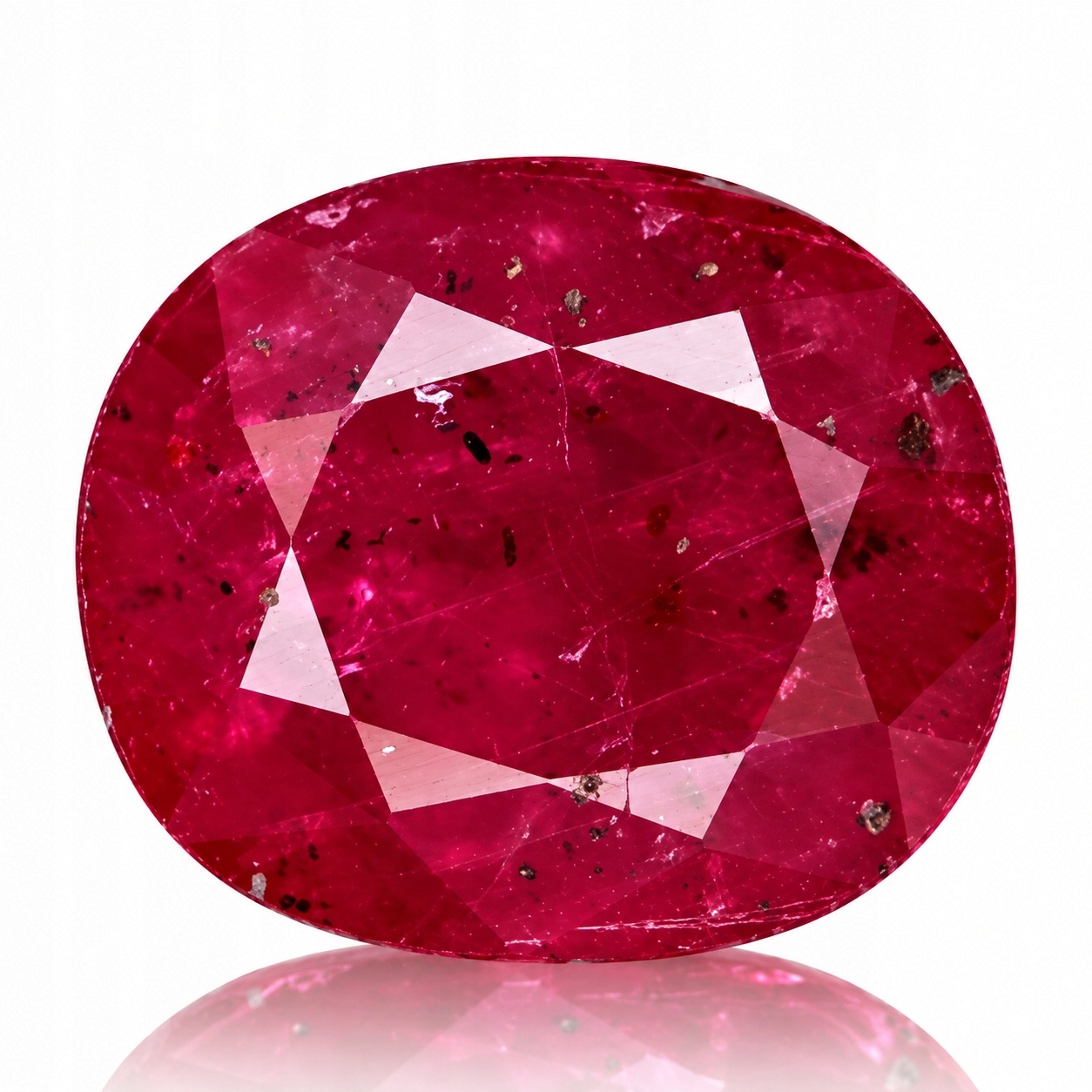 Přírodní Rubín 1.48 ct Ovál Mosambik certifikát Wbd