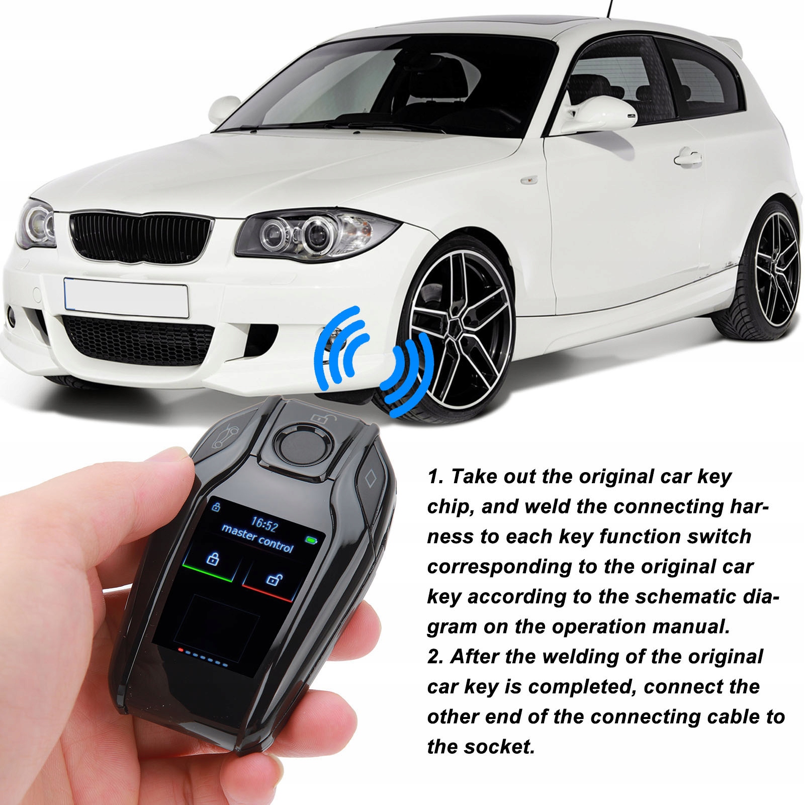 Inteligentny zdalny kluczyk samochodowy Ekran LCD EAN (GTIN) 6912712953533