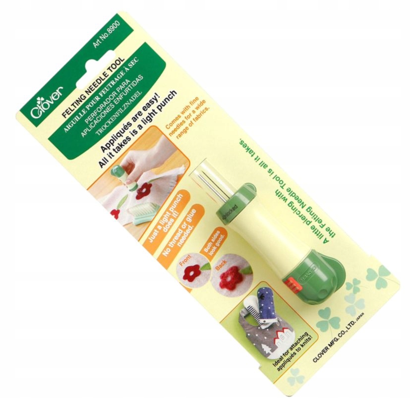 plstěný přístroj s 5 jehlami Clover 8900 .