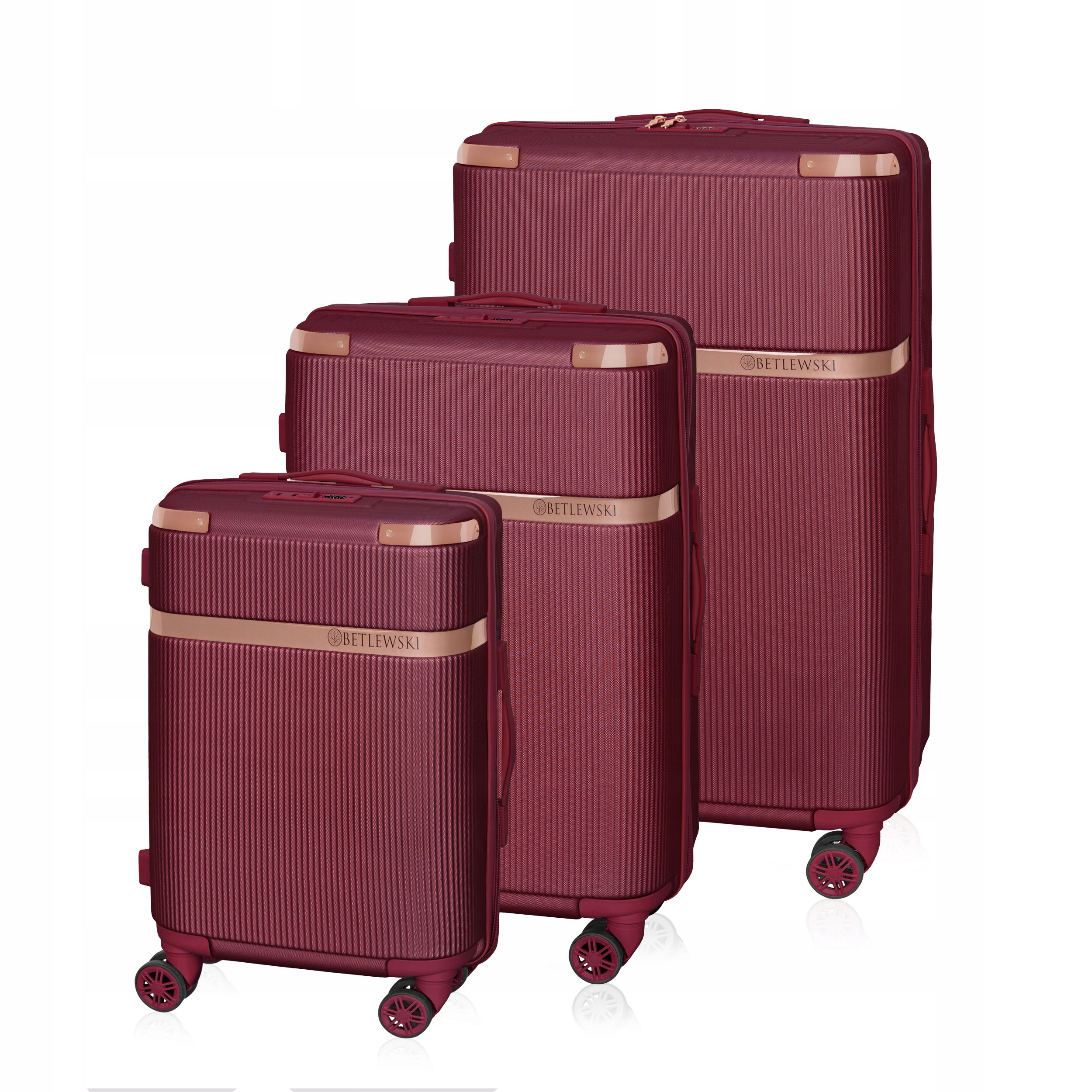Betlewski zestaw 3 walizek różne rozmiary wygodne duże na kółeczkach