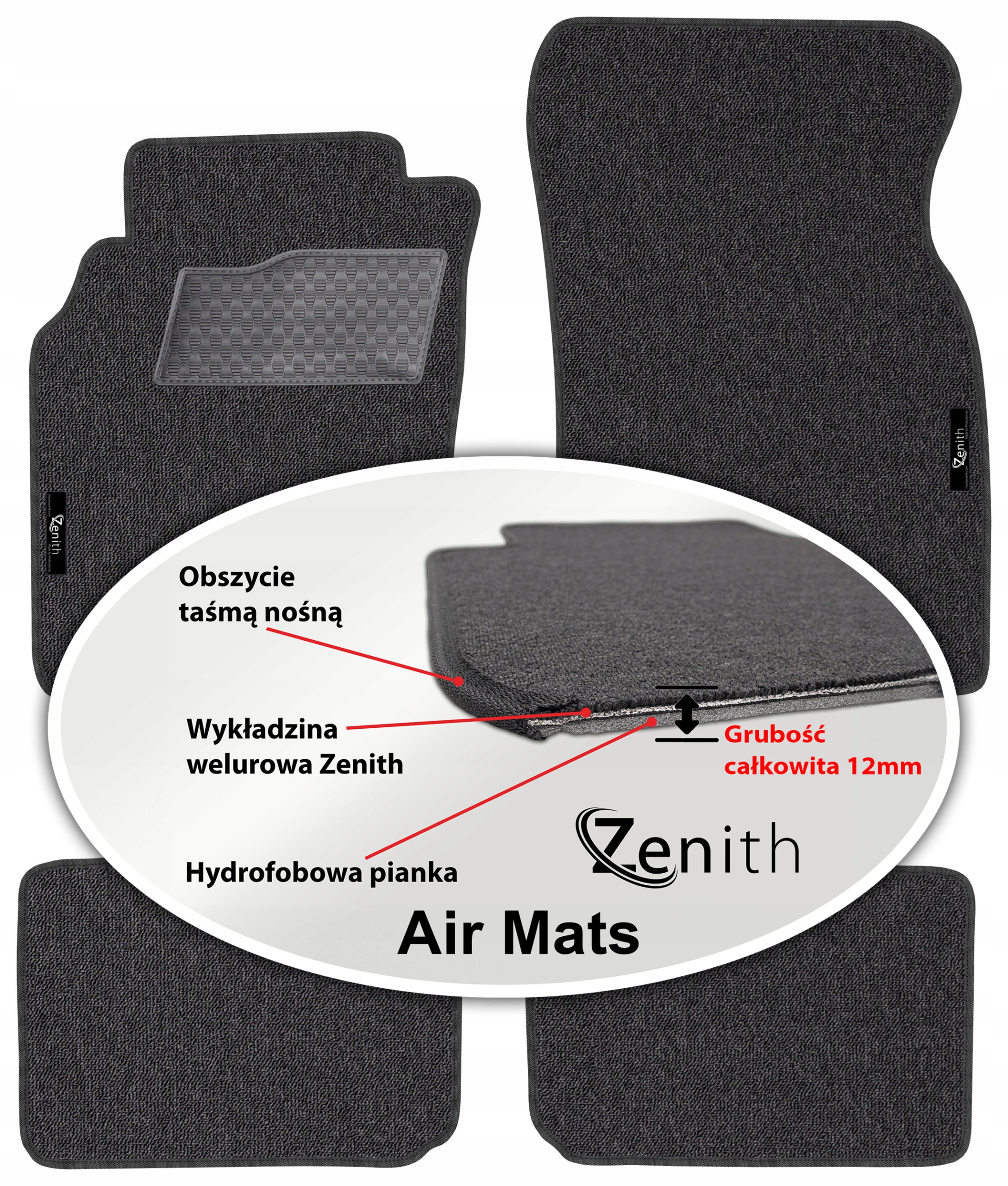 Nissan Primera II P11 1996-2002 Velúrové koberčeky do auta Zenith Air Mats