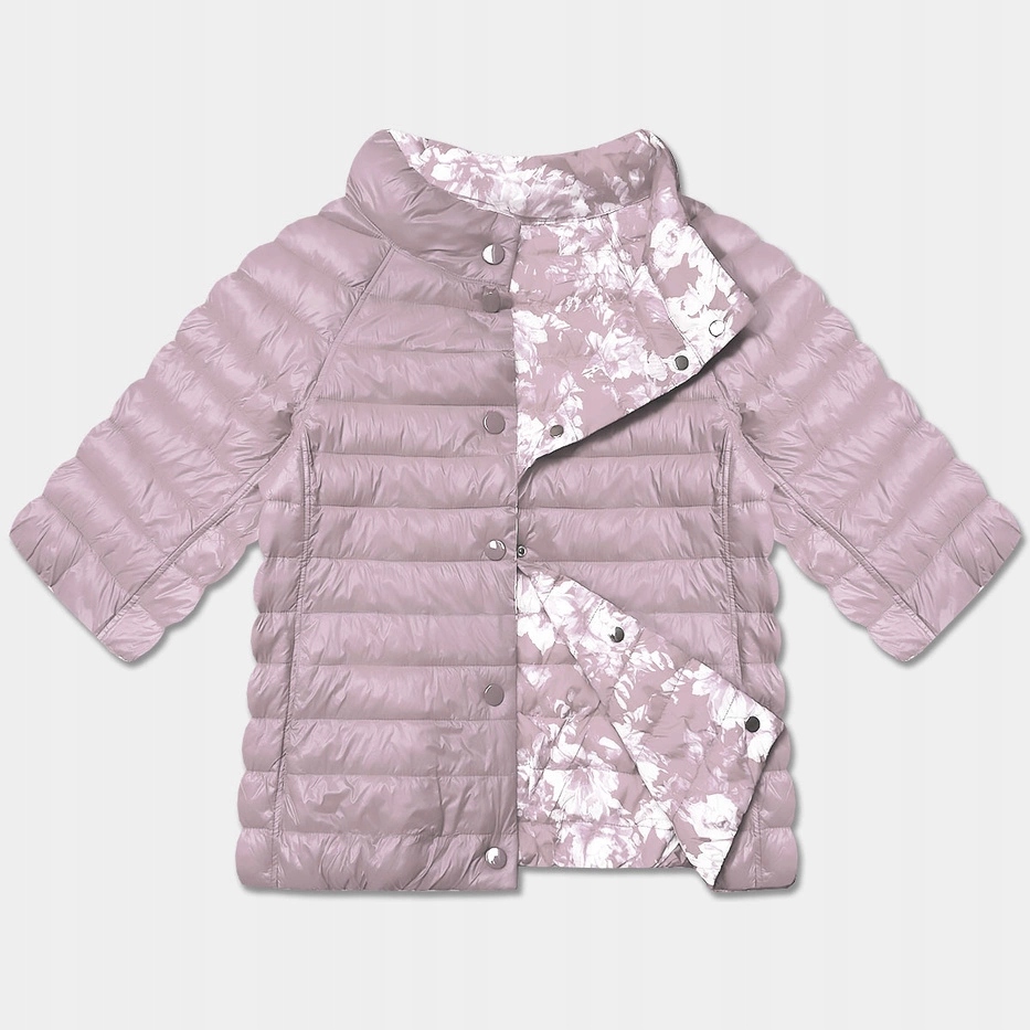 Oboustranná Prošívaná Bunda 7010 Špinavě Růžová 48