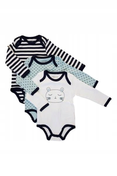 

Body 56 0-1 m długi rękaw 3pak bawełna organiczna