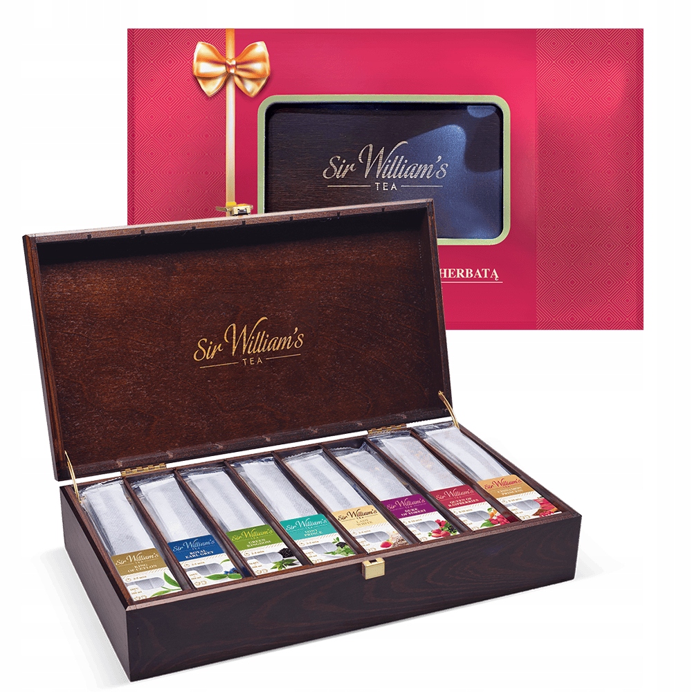 Sir Williams Royal Taste zestaw 80 herbat w drewnianej skrzynce