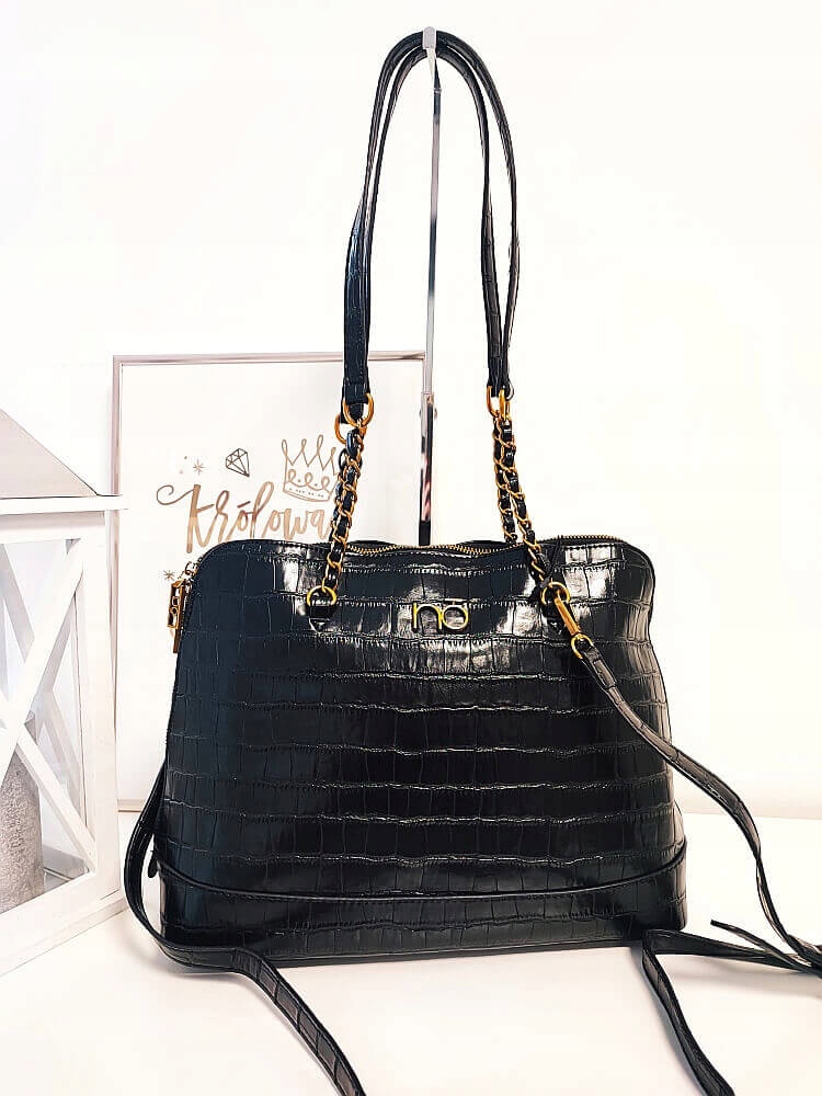 Nobo shopper kabelka kufřík černá design