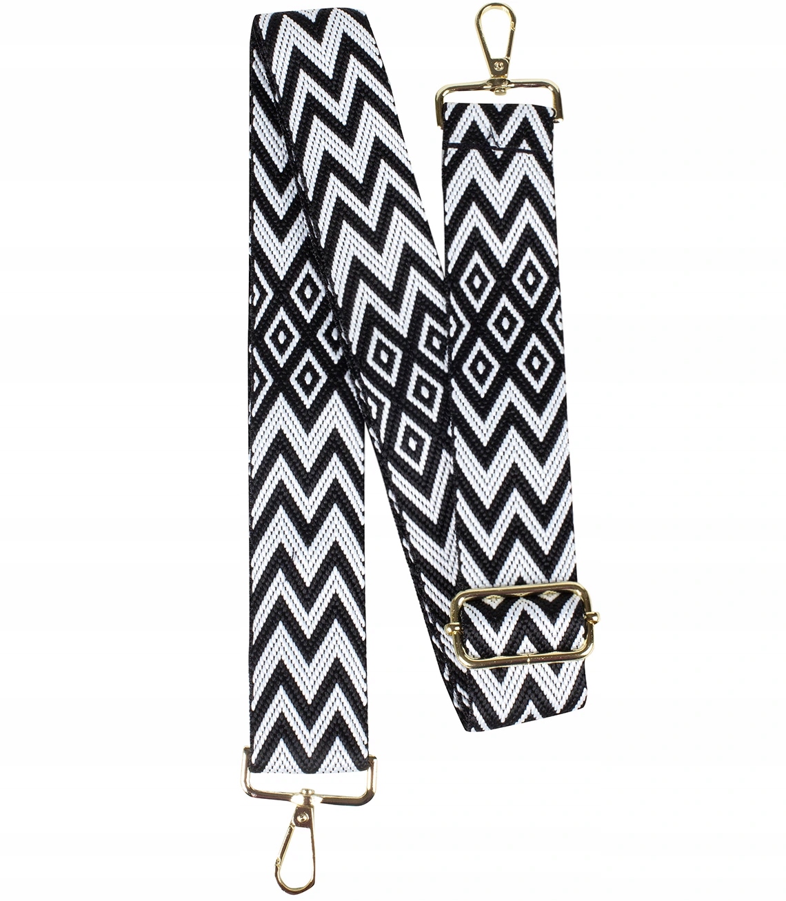 Modny pleciony szeroki pasek do torebki regulowany