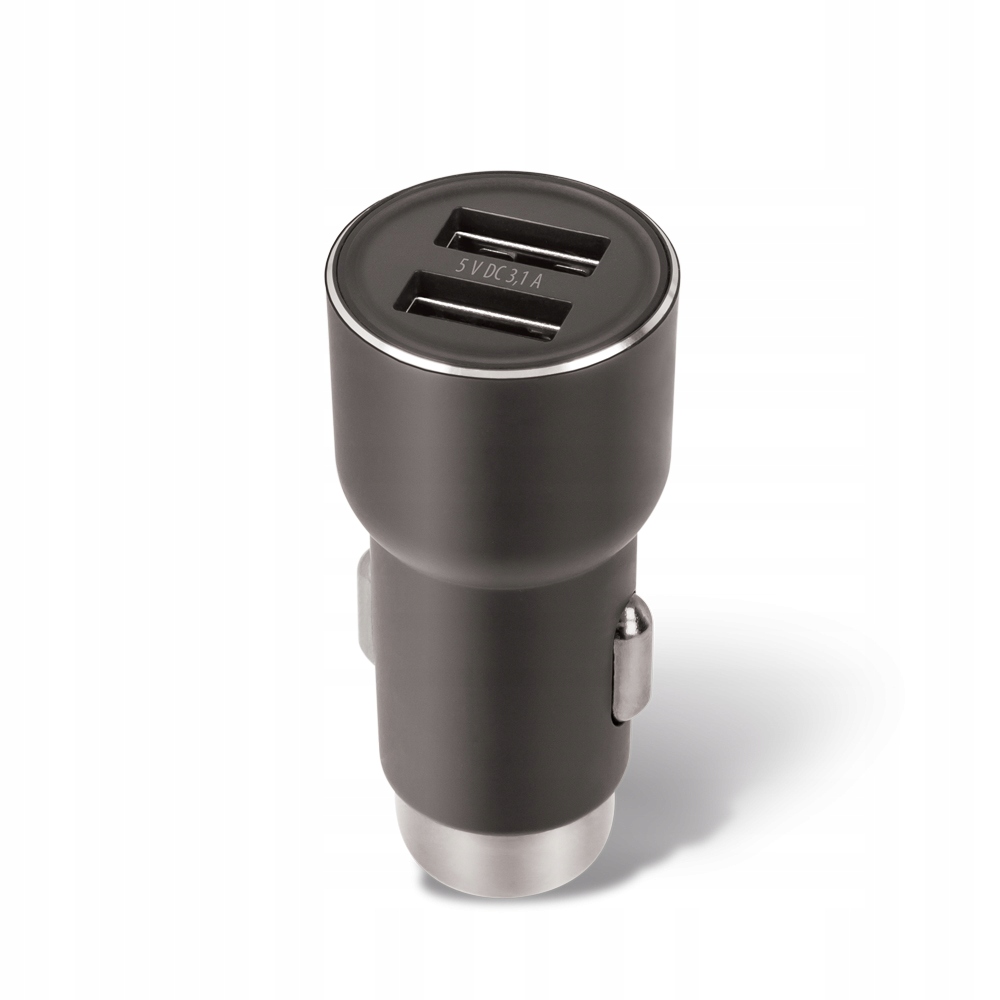 Ładowarka samochodowa 2xUSB 3.1A czarna uniwersaln